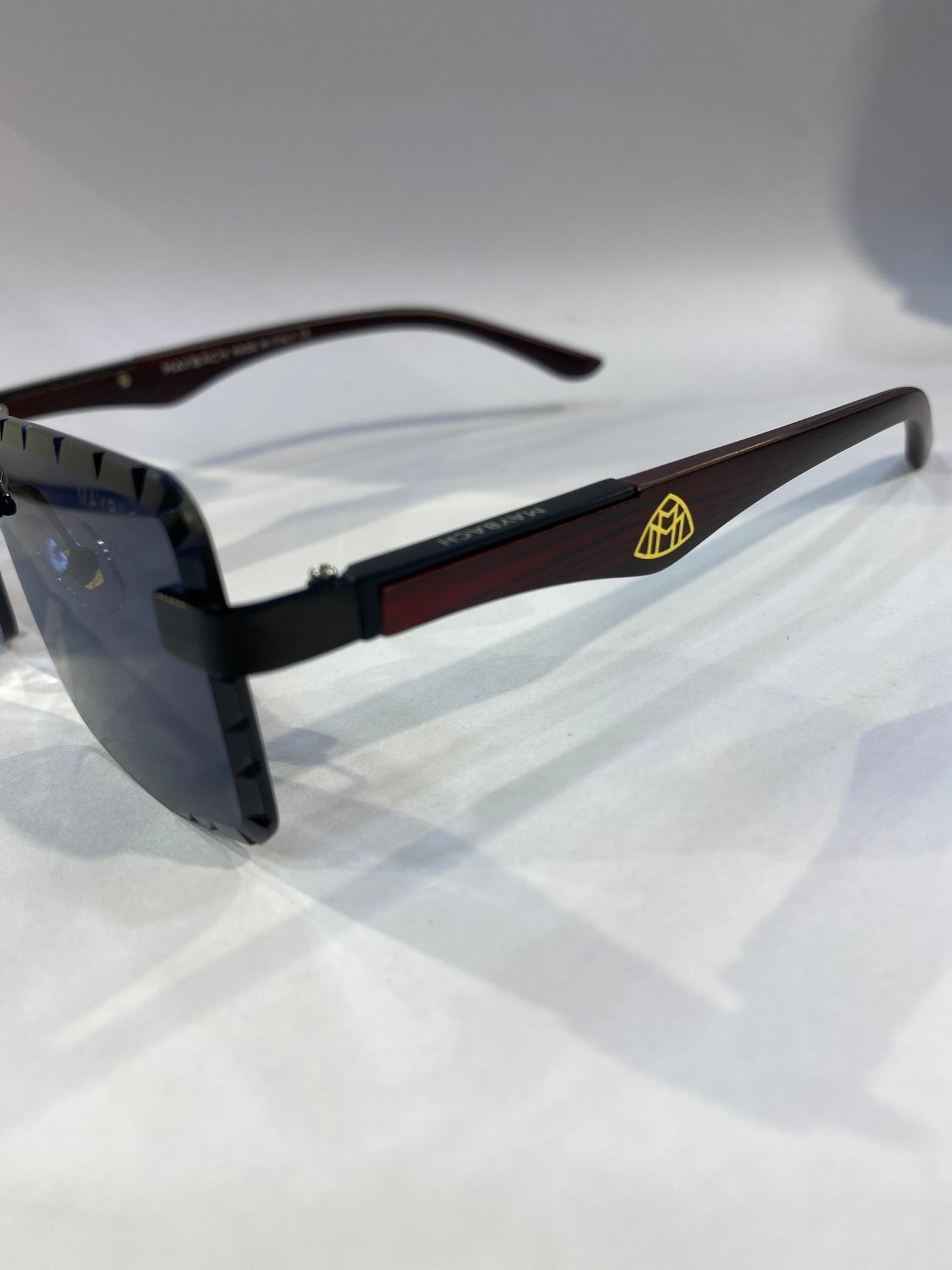 YAM Frameless Black Brown Stick Black Shade Unisex Sunglass T82200410/S 55 18 145