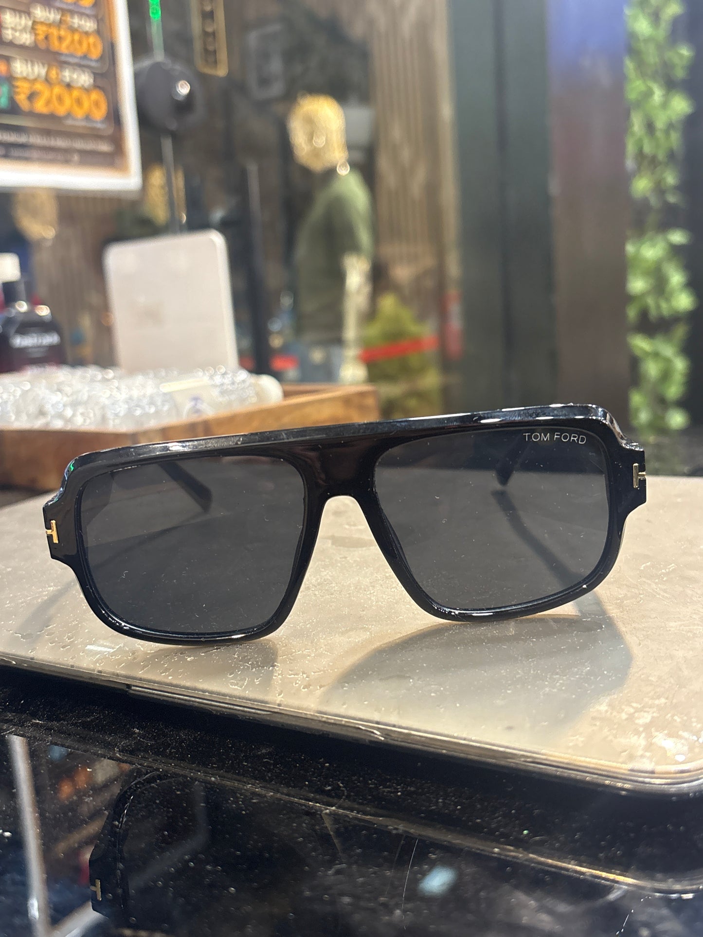 Mot Black Frame Black Shade Unisex Sunglass SUN502
