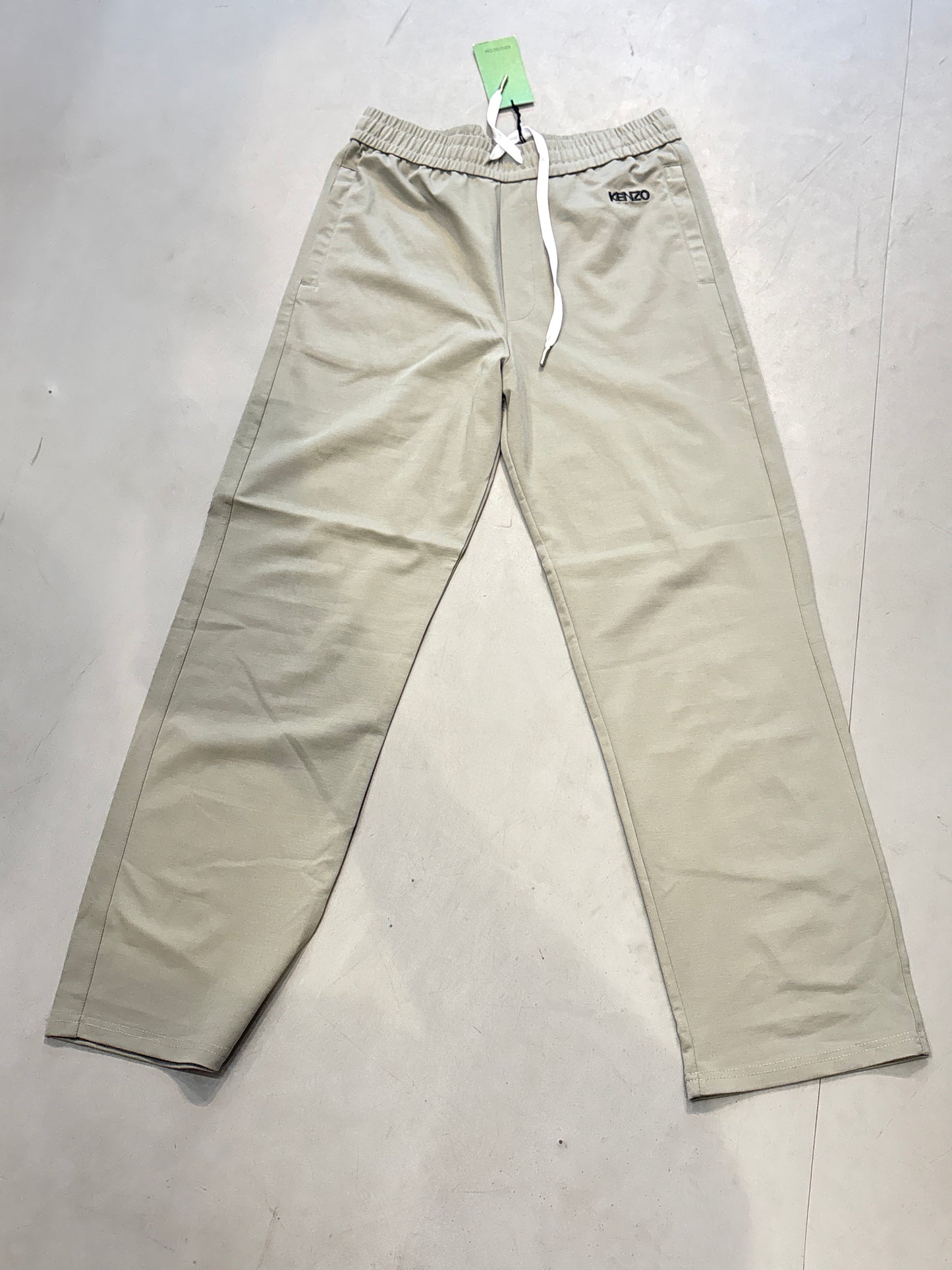 Nek Ken Pista Green Colour Straight Fit Back Pocket Embroidery Cotton Fabric Lower 30811676
