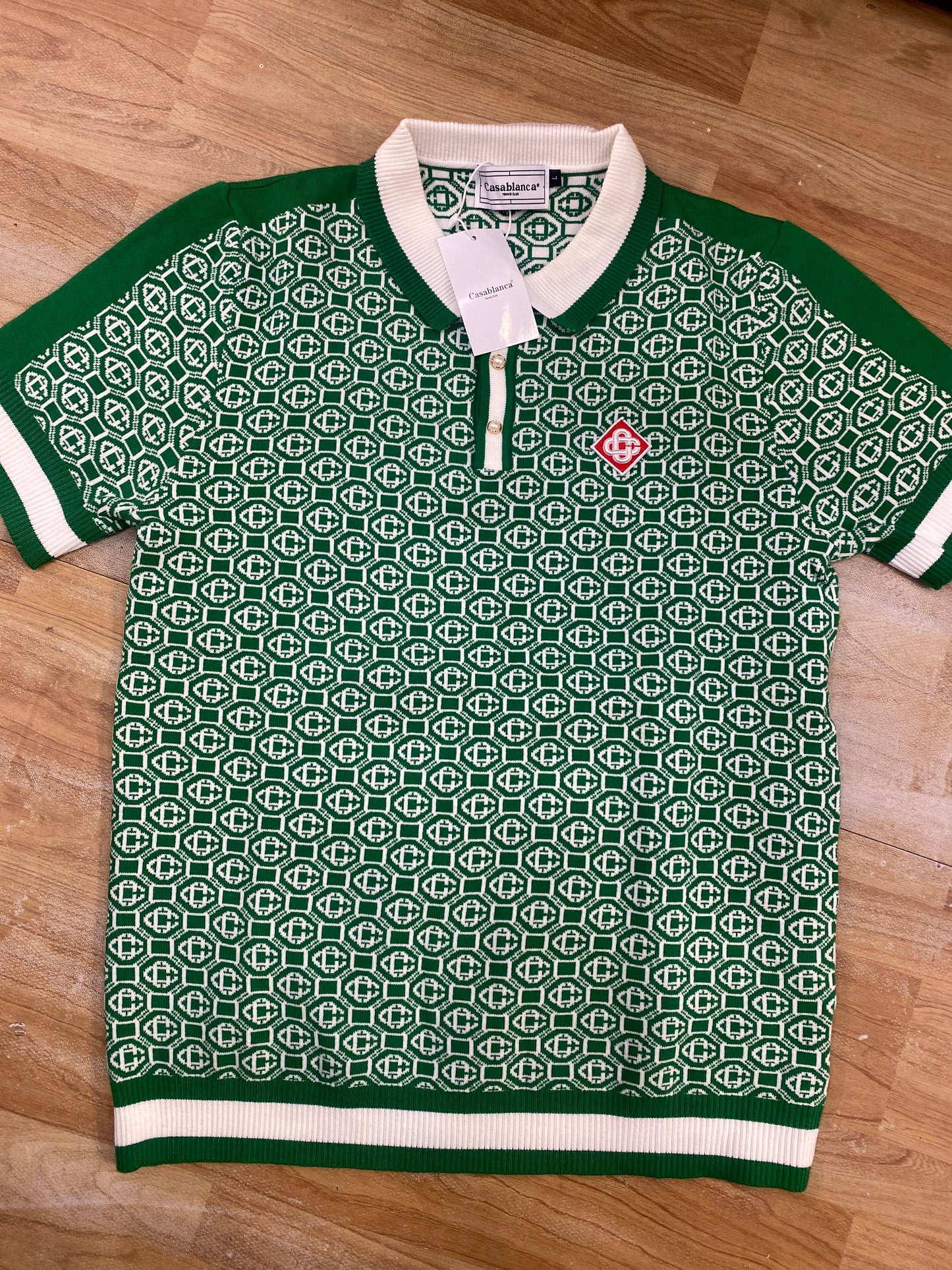 Green Casa Blanca Polo Tennis T-shirt 20239