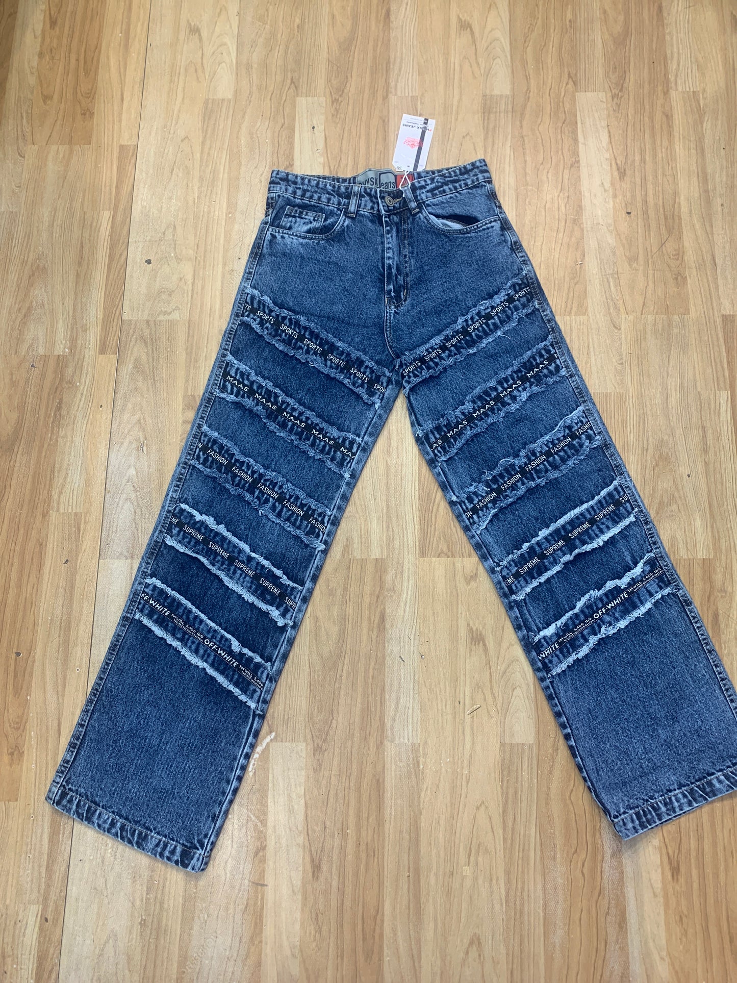 PHYSIX Blue Colour Jeans Ruff Look Straight Fit H9083