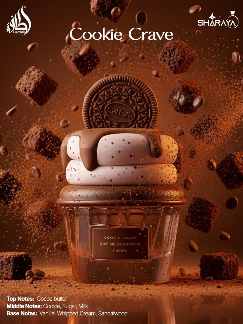 LATTAFA GIVE ME GOURMAND COOKIE CRAVE EAU DE PARFUM 75ML FOR WOMAN