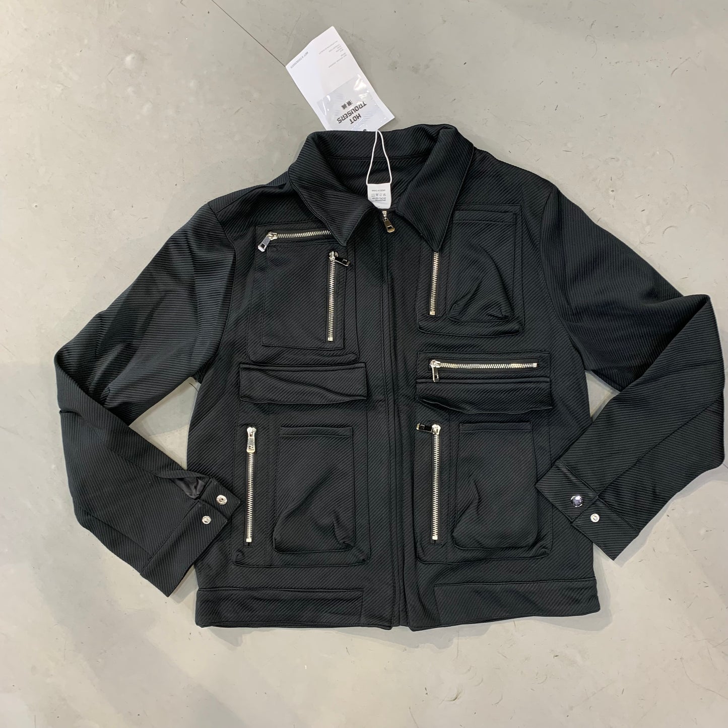 HOT TROUSERS Black Colour Multiple Zip Pocket Premium Quality Imported Men’s Jacket 7008