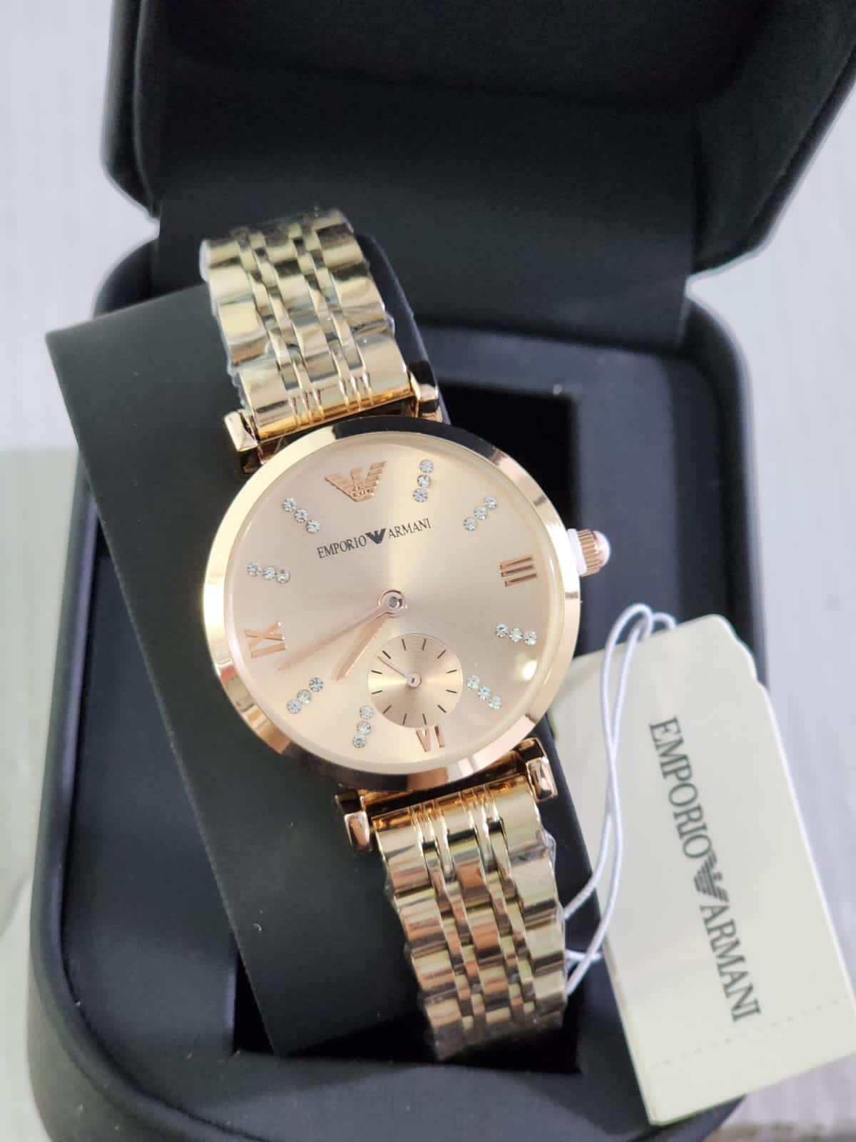 Mra Copper Chain Copper Stud Chrono Dial Ladies Watch 401807