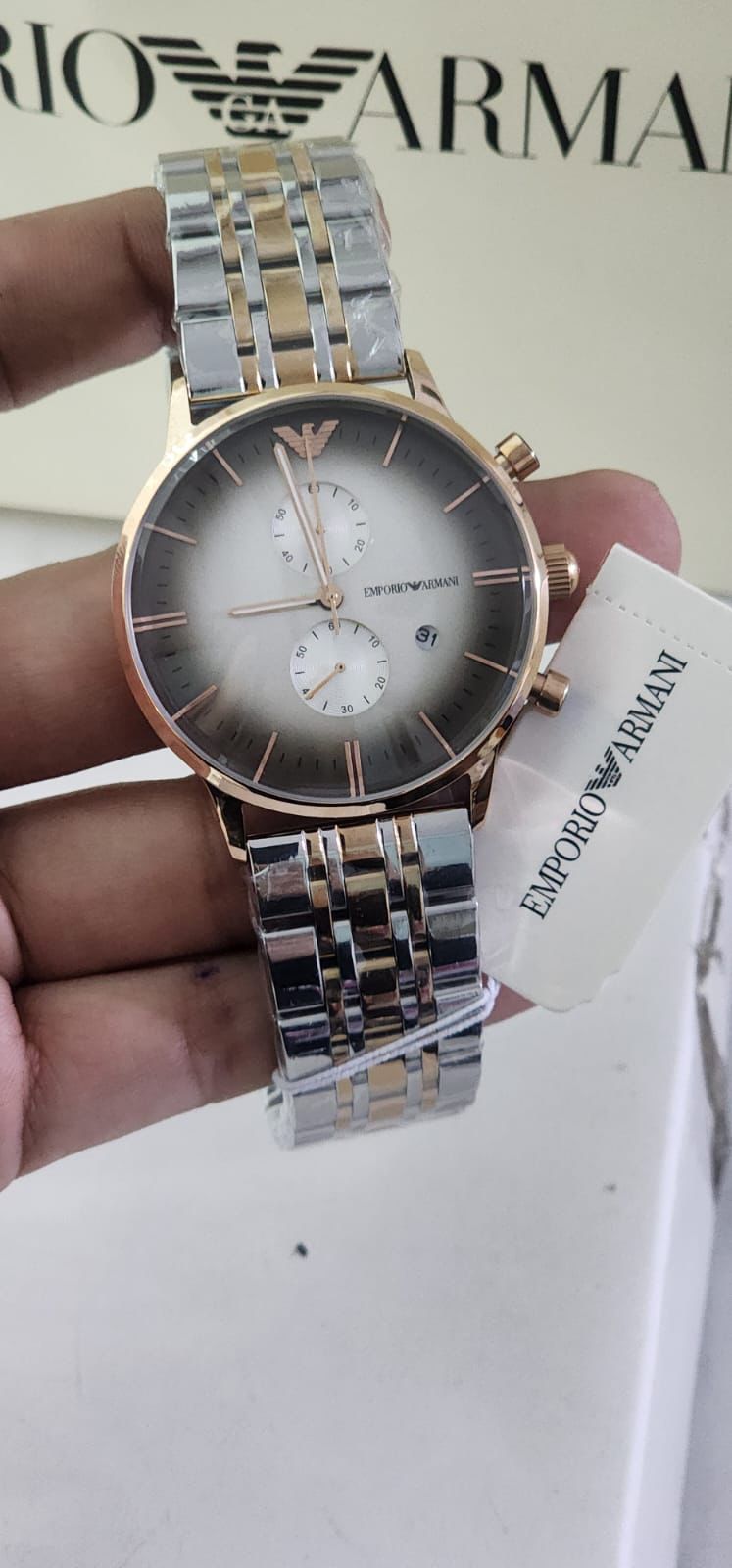 Mra Silver Copper Chain Black White Dial Og Quality Men Watch 901726