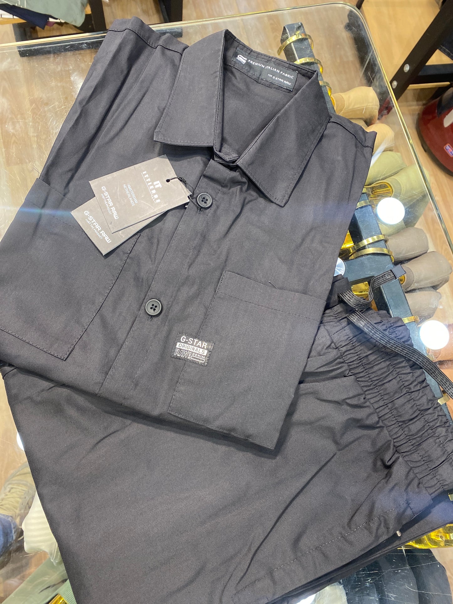 TSG Coord Set Black Colour Shirt With Lower H1114