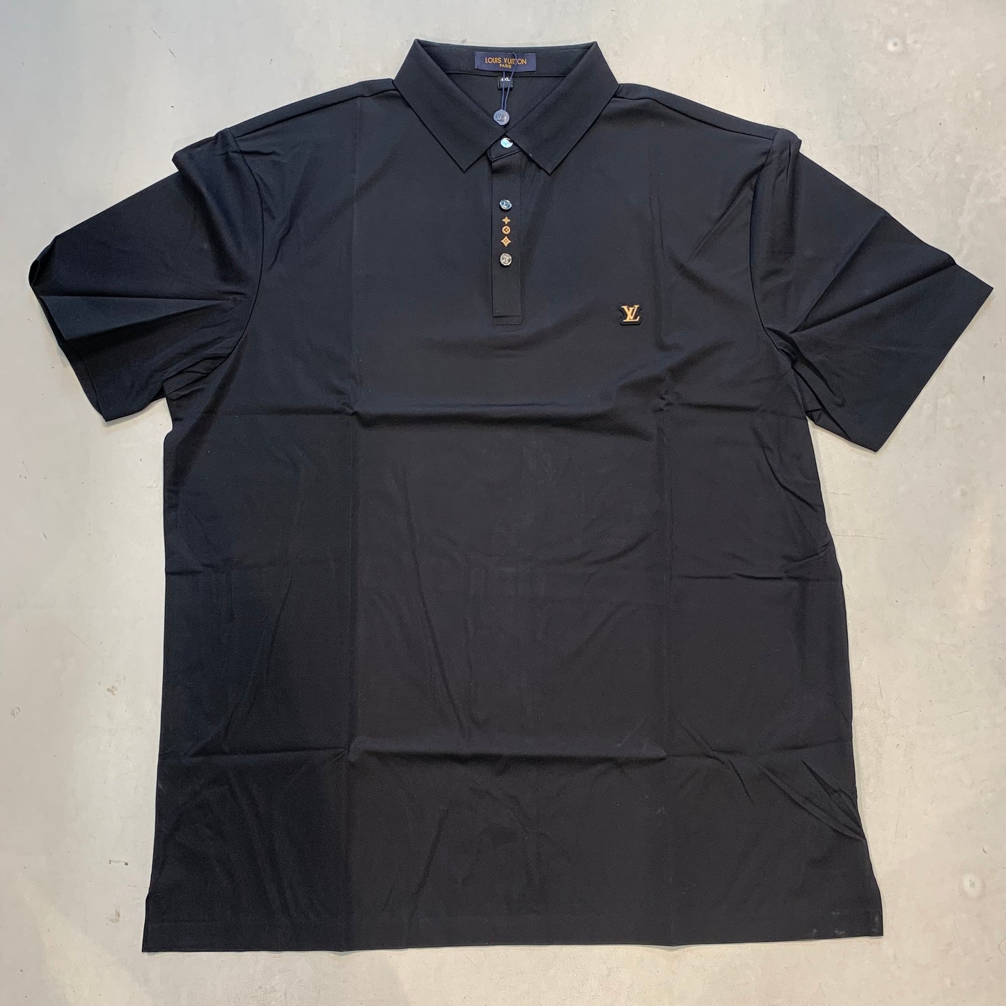 UOL LOU Black Colour Half Sleeve Stichless Strachable Men’s Collar TShirt 76817