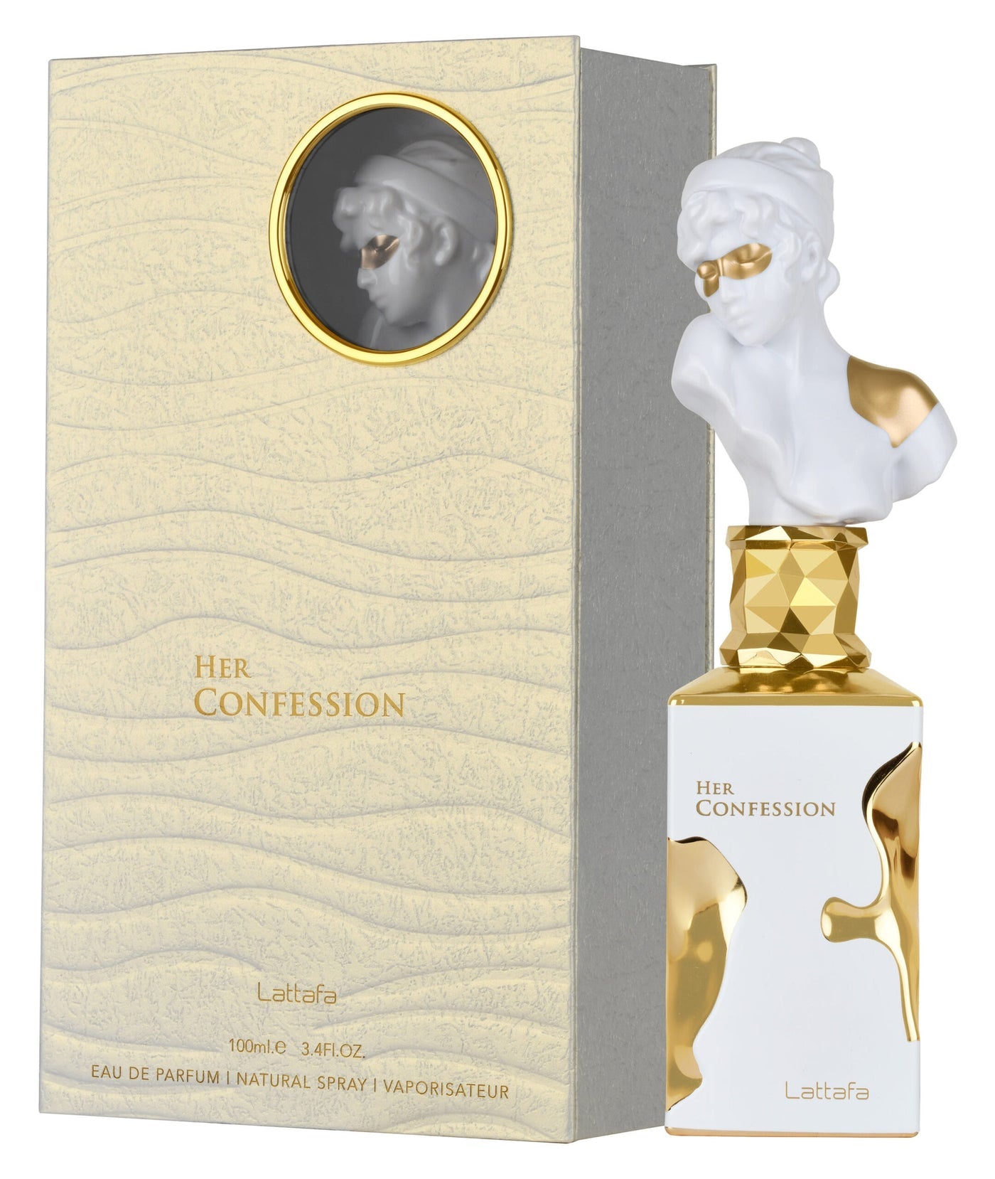 Lattafa Her Confession - Vanilla, Floral, Amber, Musk - Eau de Parfum Long-Lasting Fragrance for Women, 3.40 Ounce / 100 ml
