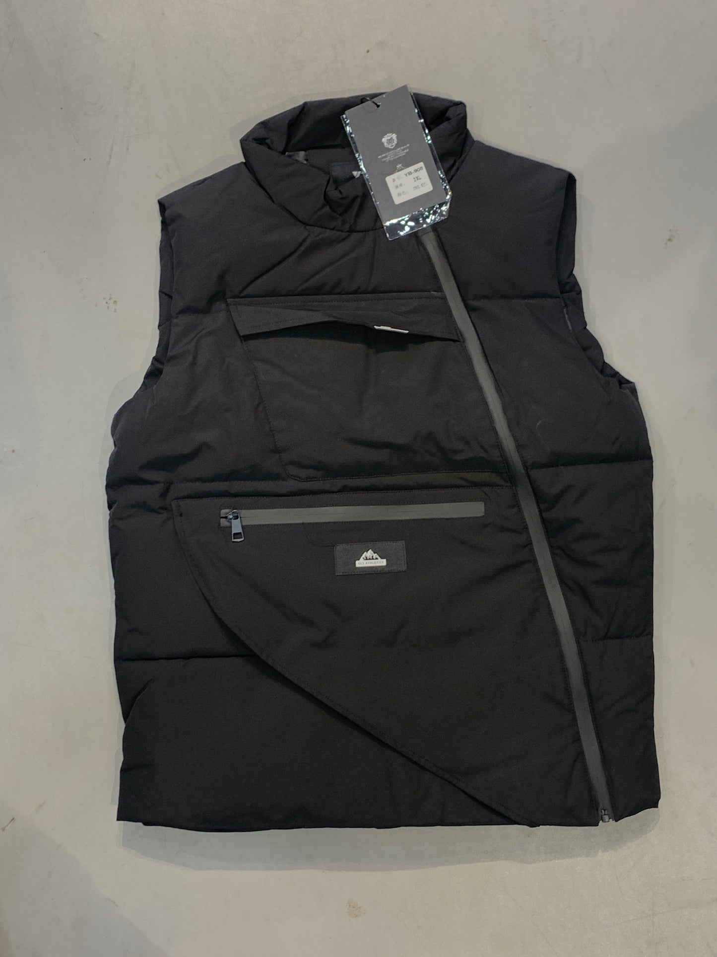 YIBOYUNTIAN YB FASHION CLASSIC 1610 Black Colour Side Zipp Half Puffer Jacket YB-908