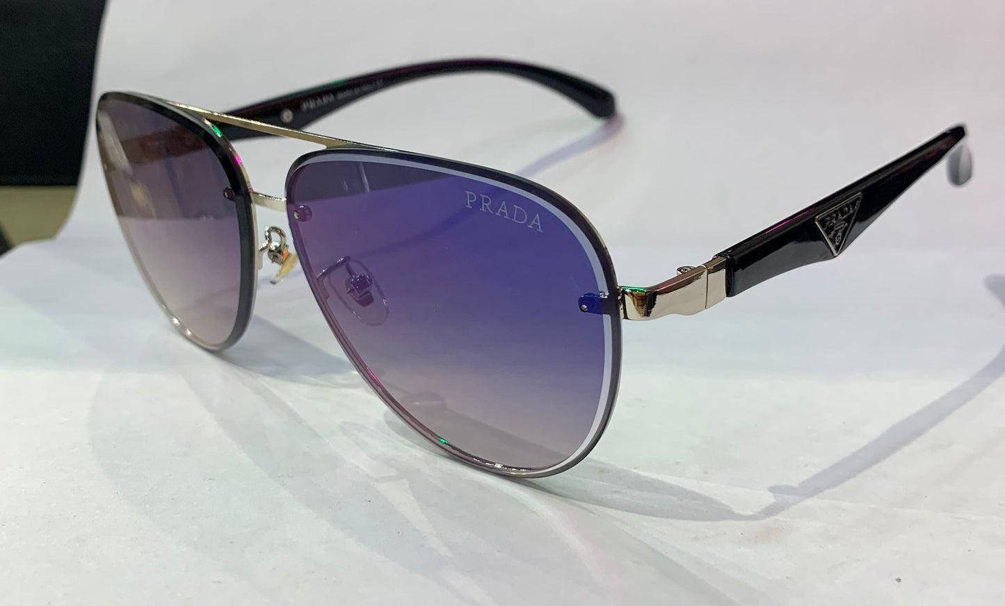 ARP PRA Silver Black Frame Black Shade Unisex Sunglass 23081 61 13 143