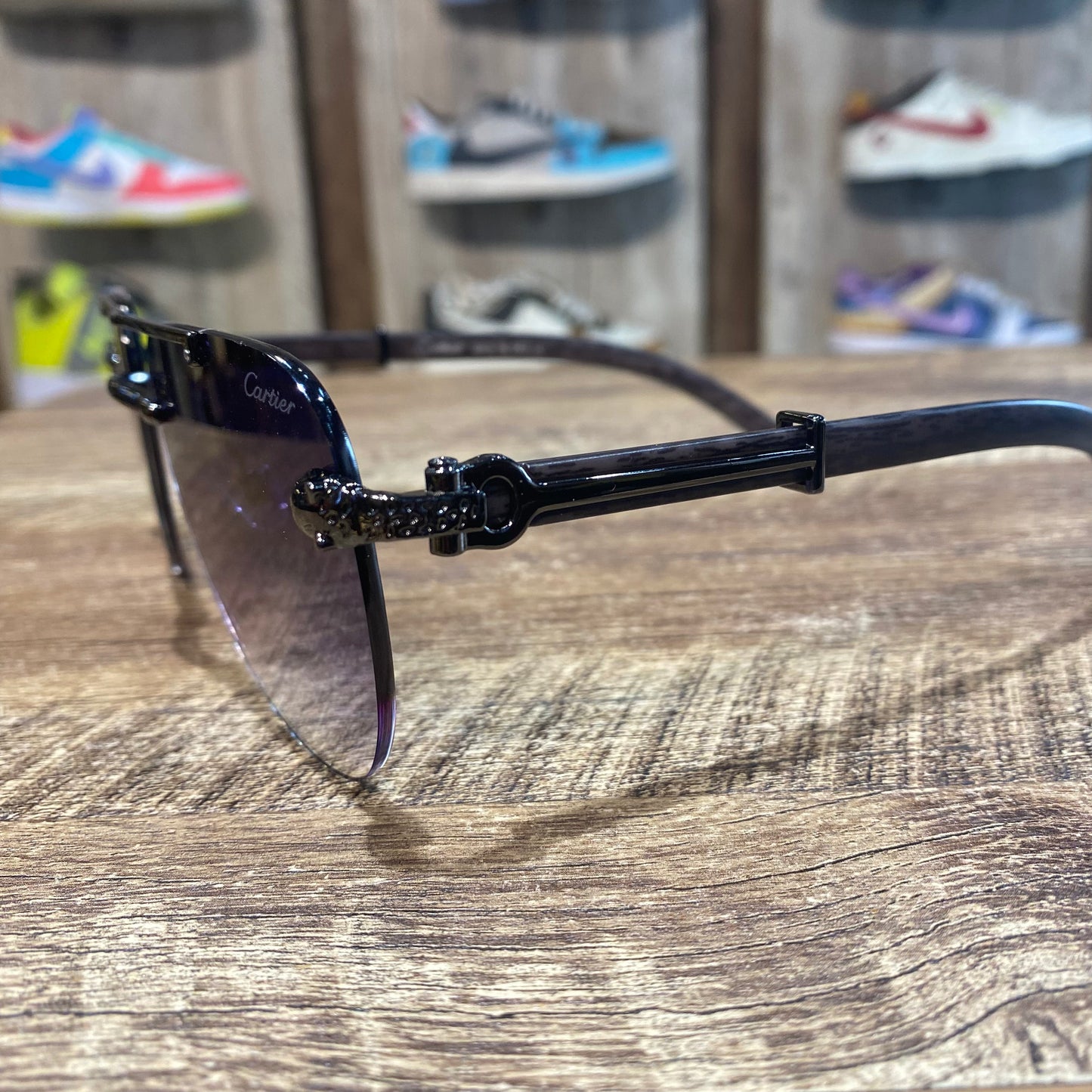 RAC Frameless Purple Shade Brown Stick Unisex Sunglasses OW3062 60 14 141