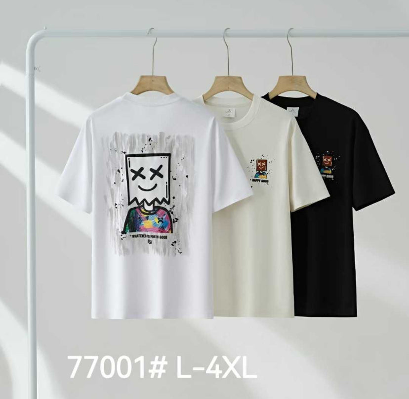 BRAND Tshirt White Colour Happy Good 77001