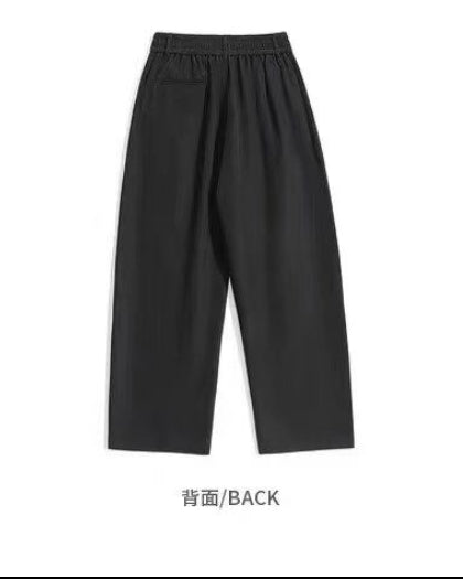ZHUOYUEKONGJIAN Black Colour Premium Quality Baggy Straight Fit Korean Pants A516