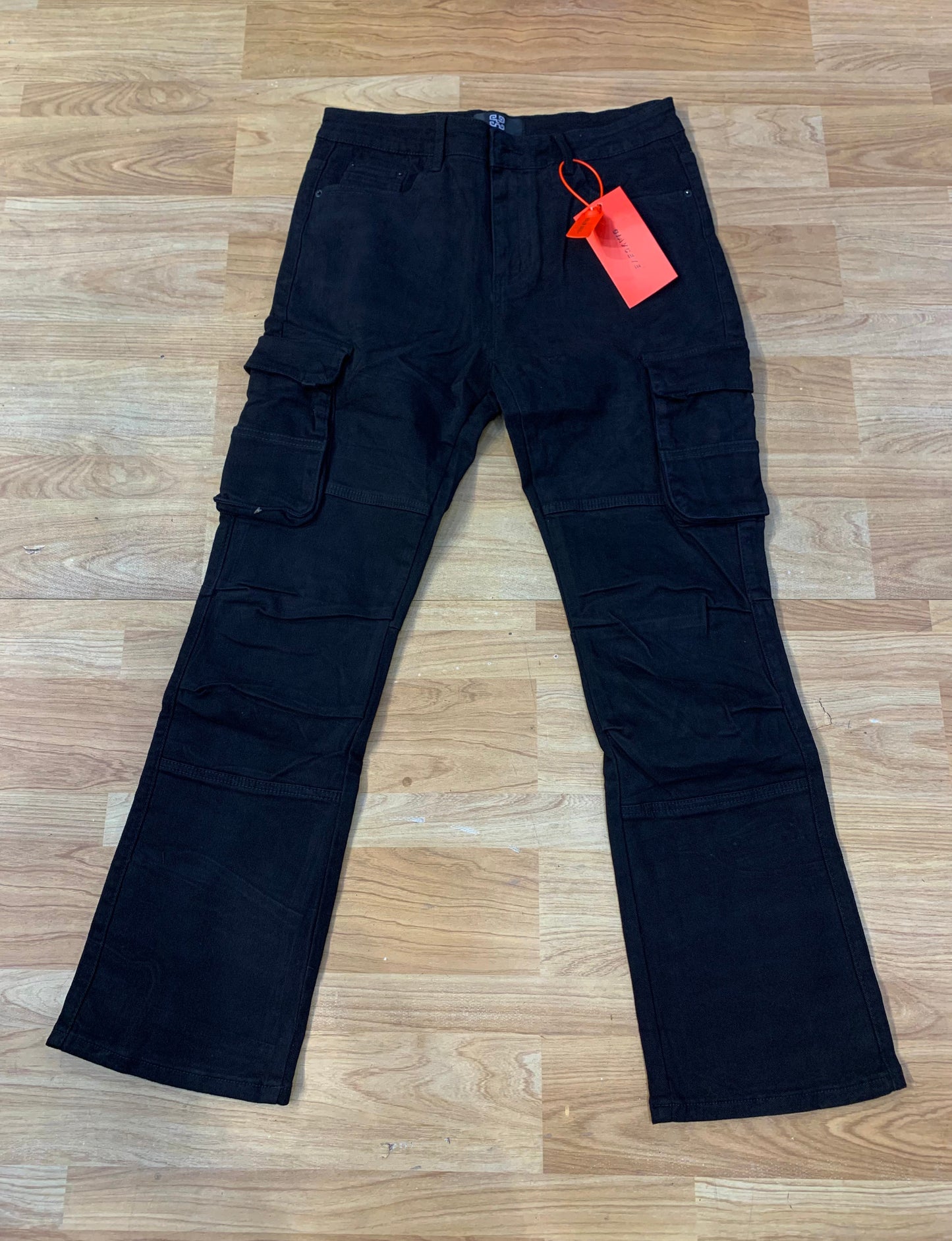 AIG Black Colour Straight Fit Premium Quality Korean Style Cargo Pant LB0006