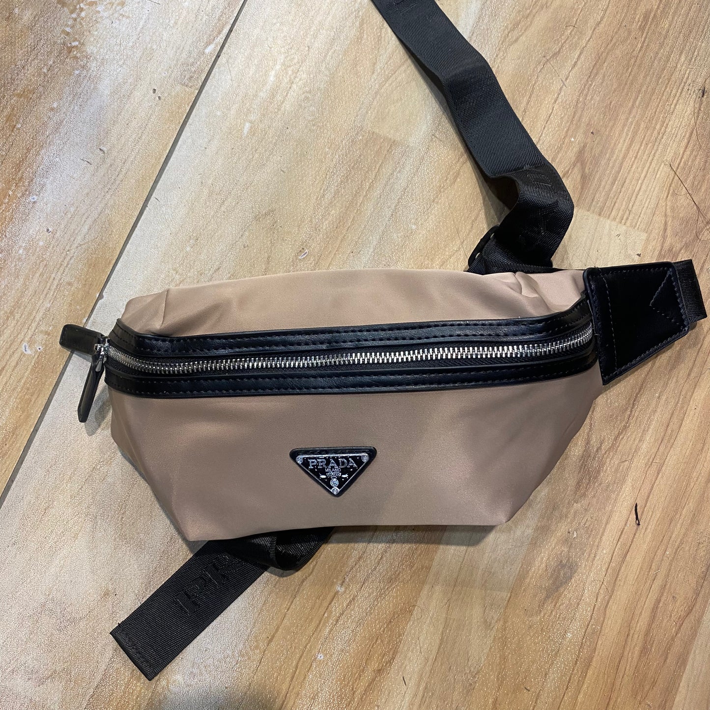 ARP PRA Beige Black Colour Unisex Chest Fanny Bag 988833