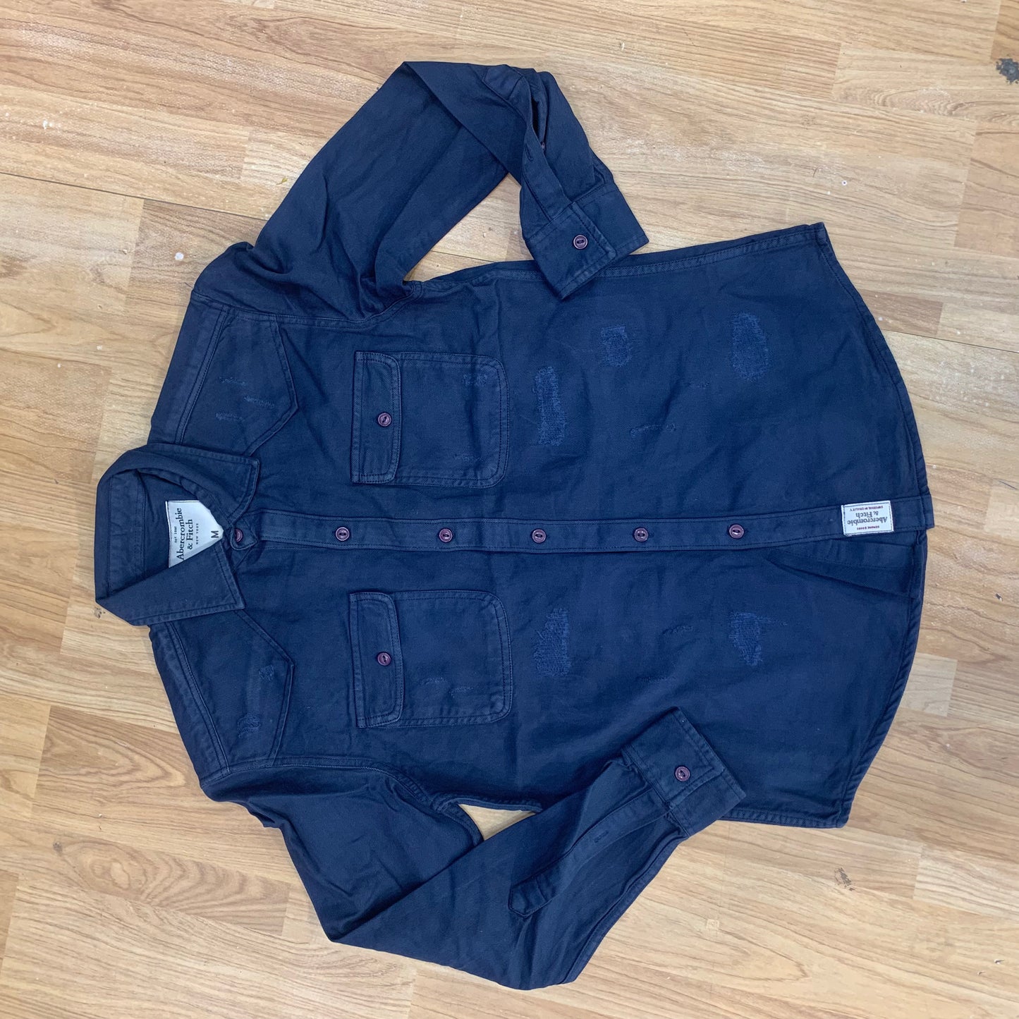 Abercrombie & Fitch Blue Colour Rugged Denim Shirt 80839