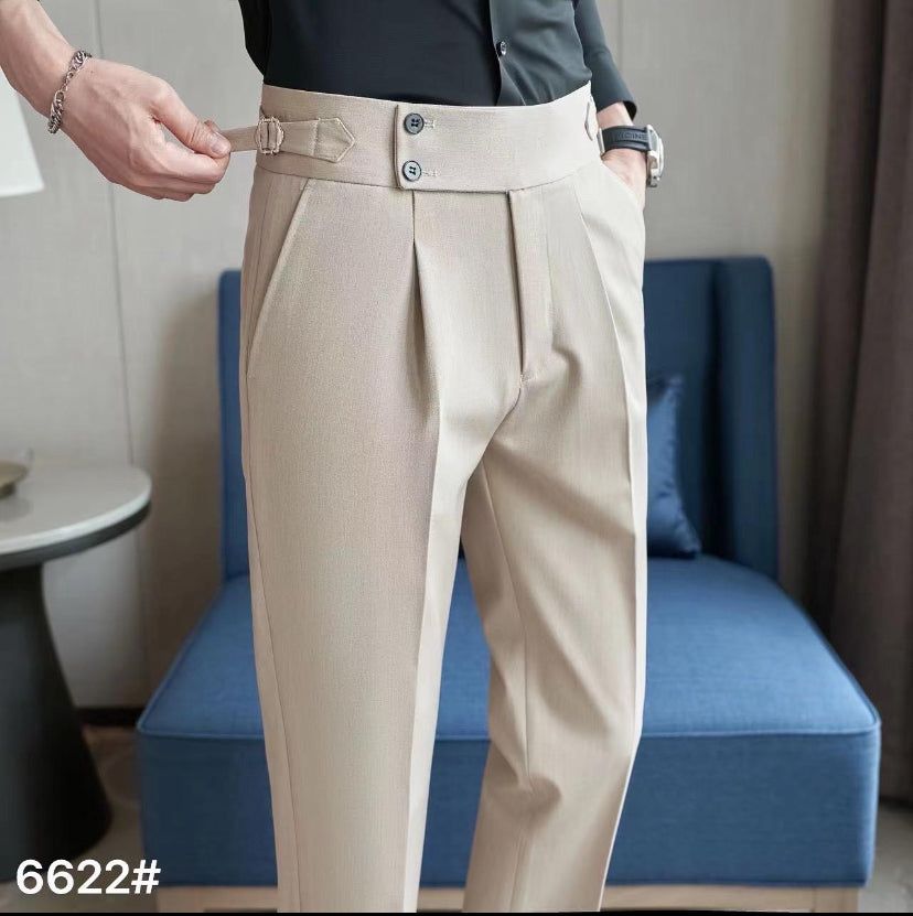 Korean Style Trousers Beige Colour Regular Fit K6623
