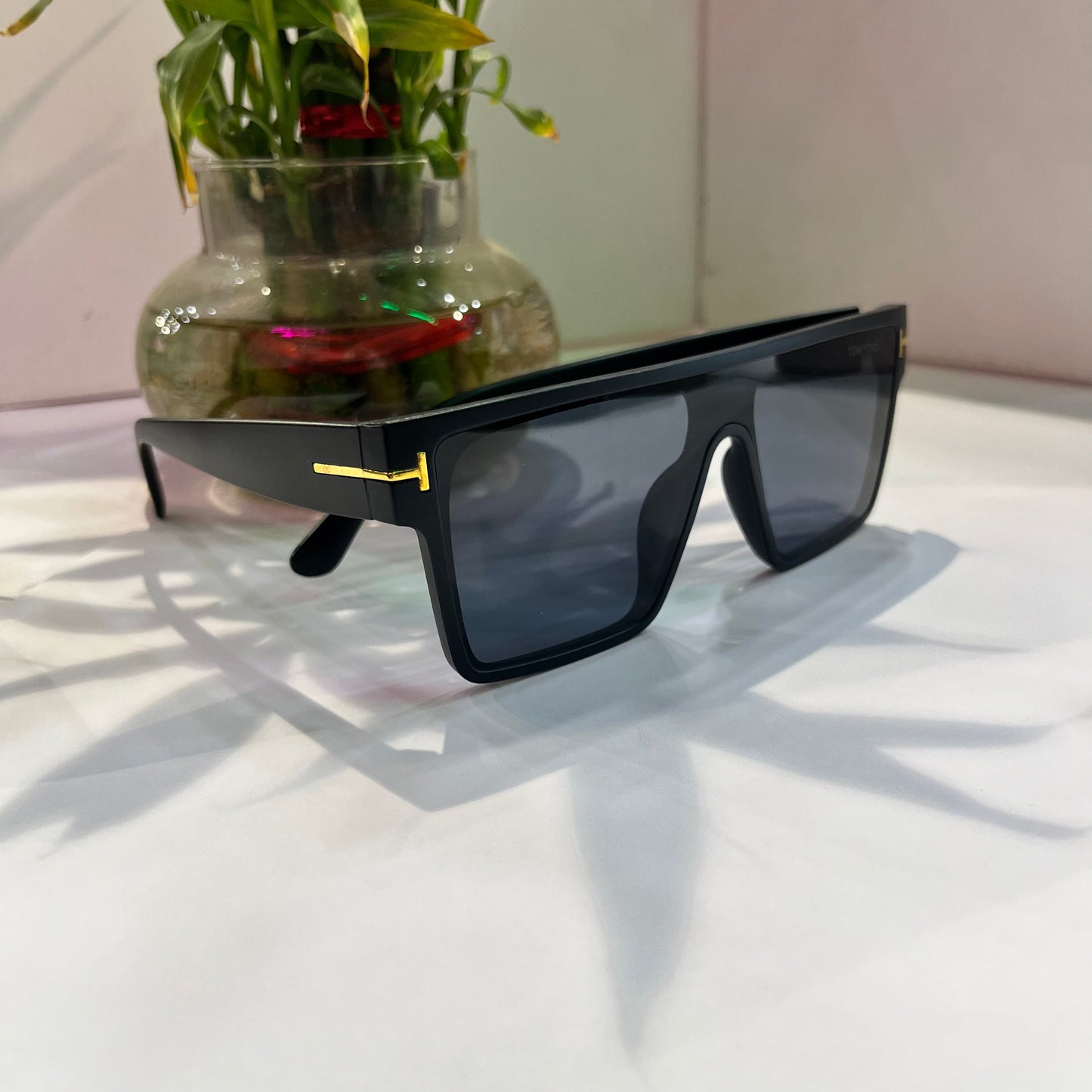 Mot Black Frame Black Shade Heavy Quality Sunglass A175519140 