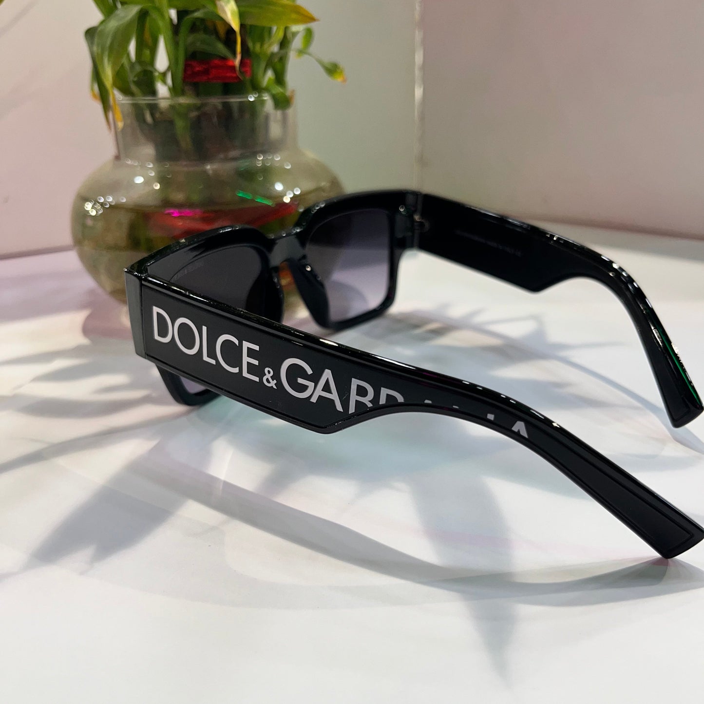 Lod Glossy Black Frame Black Shade Heavy Quality Sunglass DG61845219140C2