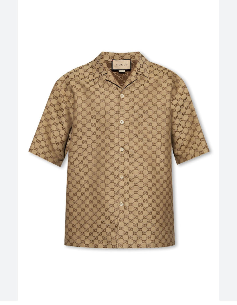 CUG Brown Colour With Monogram Premium Quality Half Sleeve Shirt 63650
