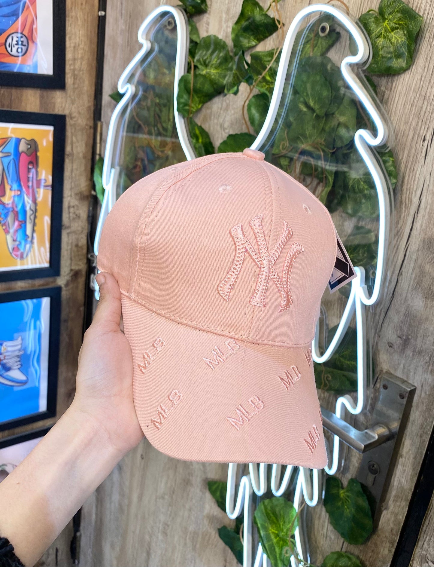 YN Pink Cap Pink Embroidery 987344