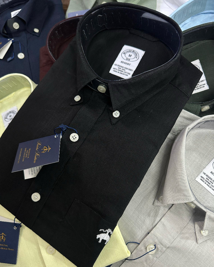 Roobs Brother Black Linen Shirt H90003