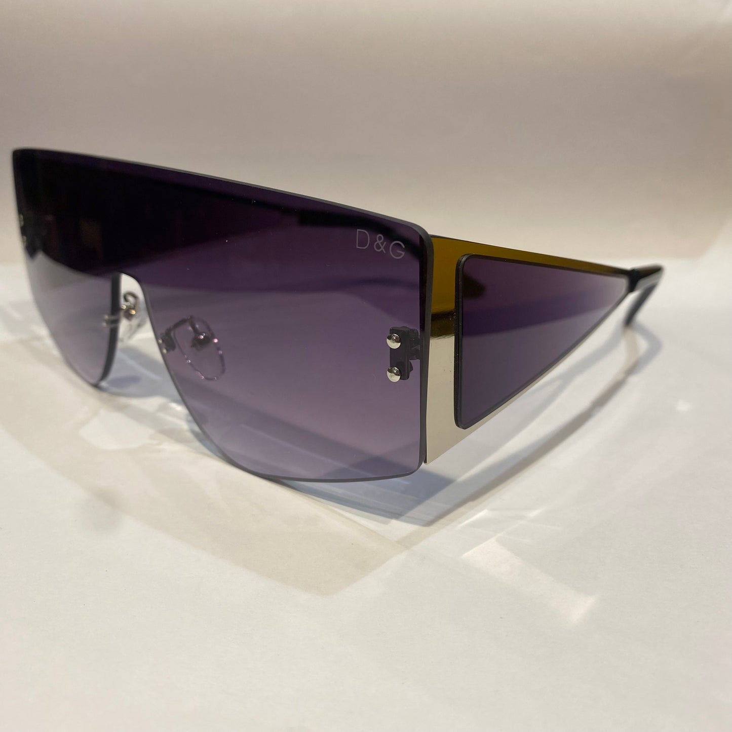 LOD Frameless Purple Shade Purple Black Stick Unisex Sunglasses 98231 54 17 143