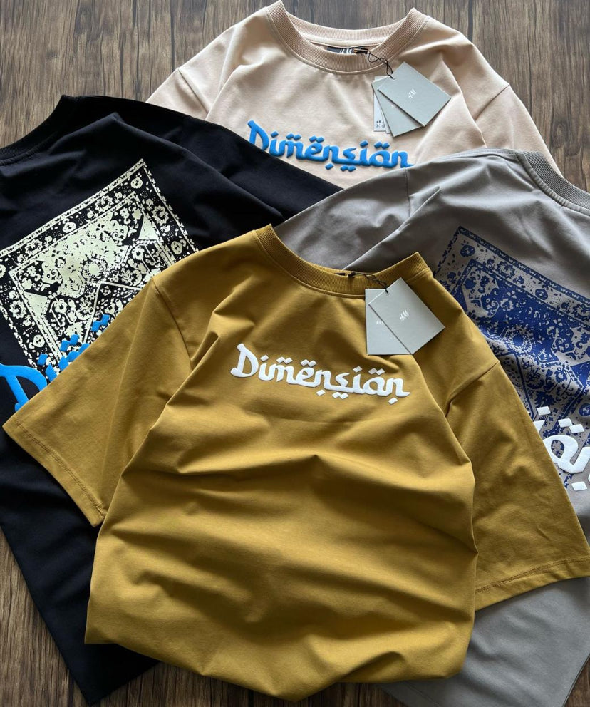 M&H Tshirt Dimension Yellow ColourDrop Shoulder H1001