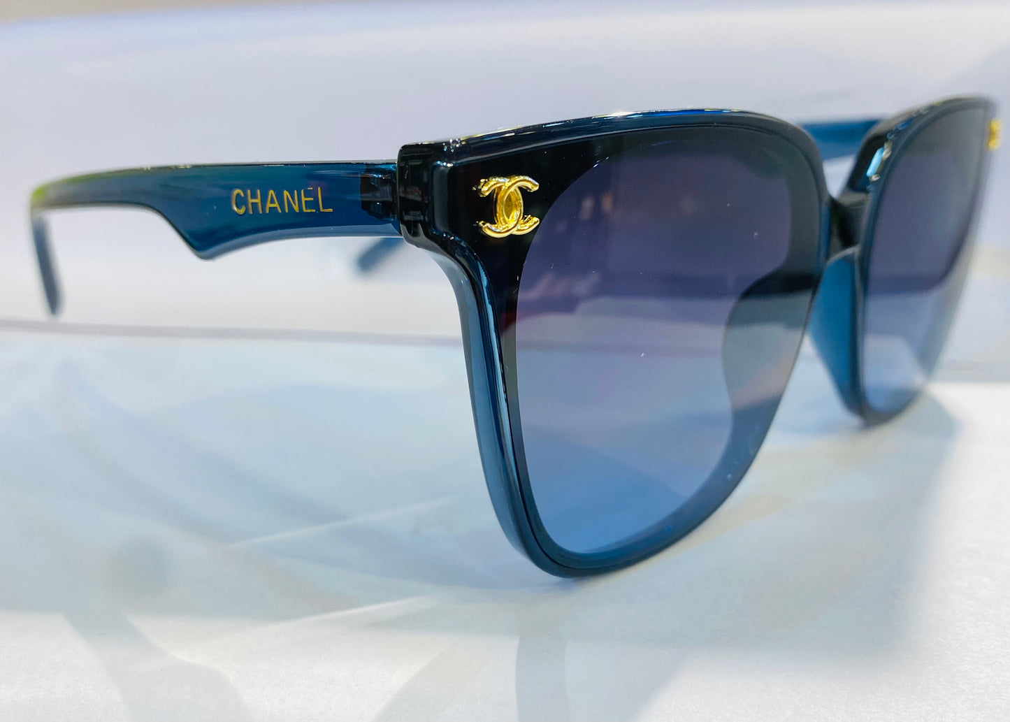 AHC Blue Frame Blue Shade Premium Quality Unisex Sunglass 36236 58 17-146