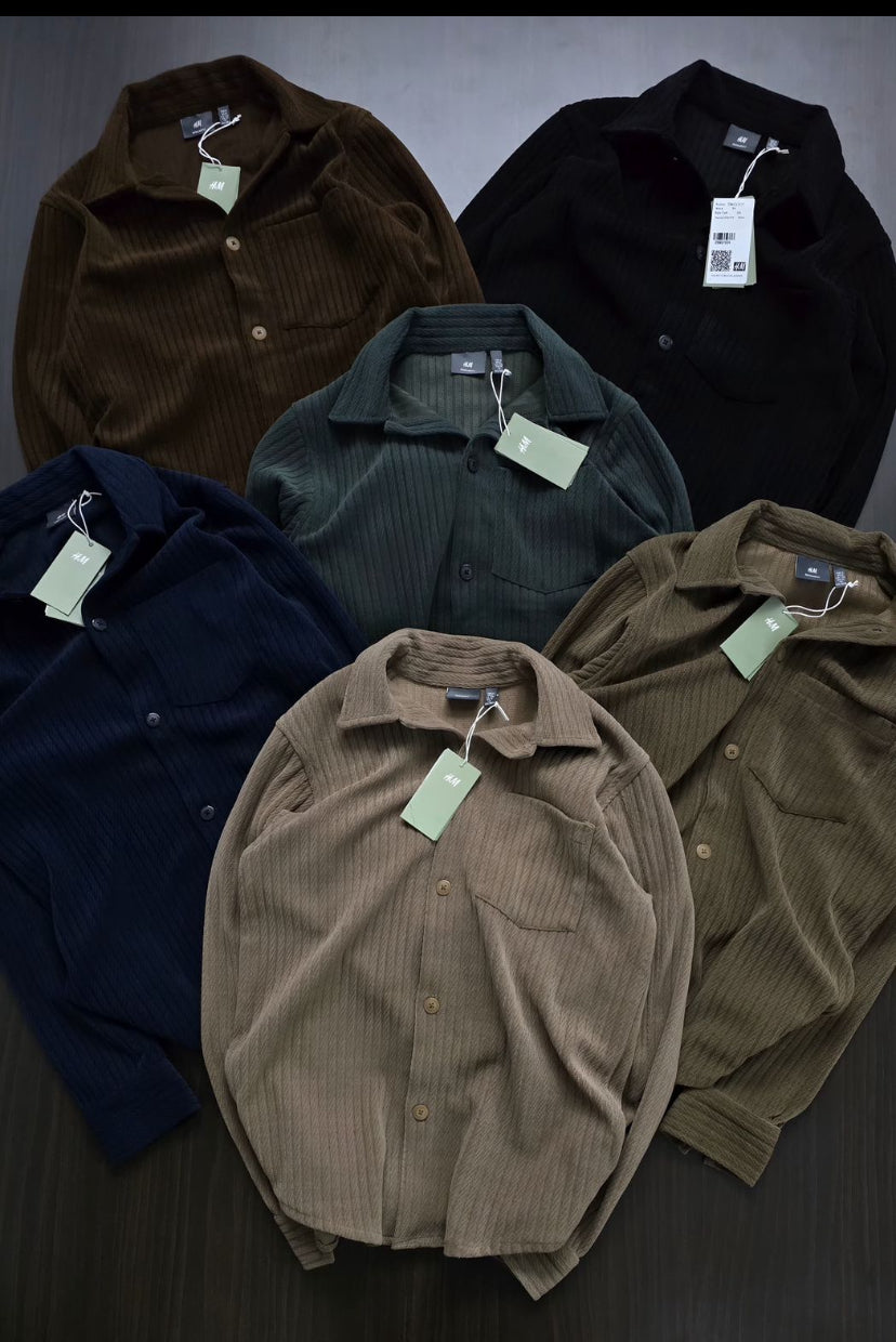 M&H coat set Shirt Full sleeve & Lower Beige 8084