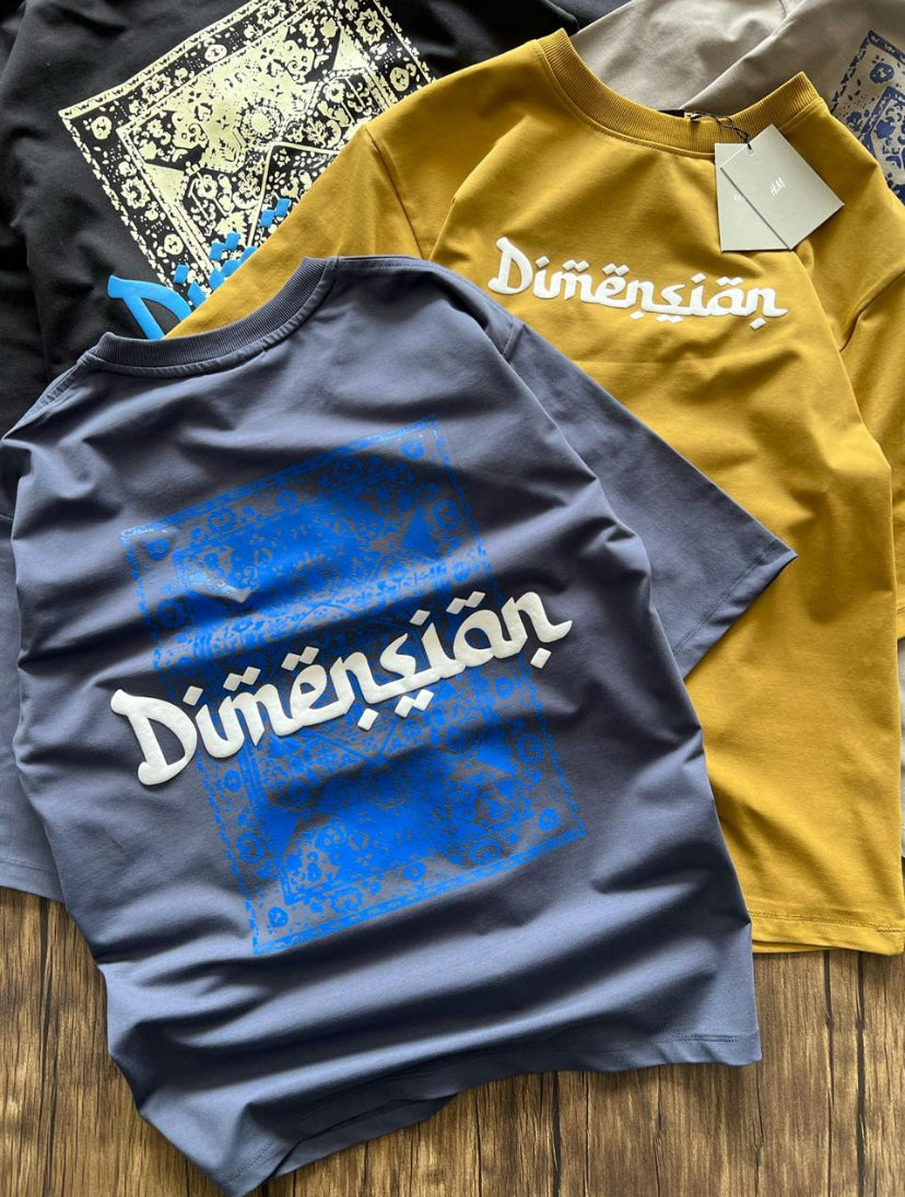 M&H Tshirt Dimension Grey Colour Drop Shoulder H1001