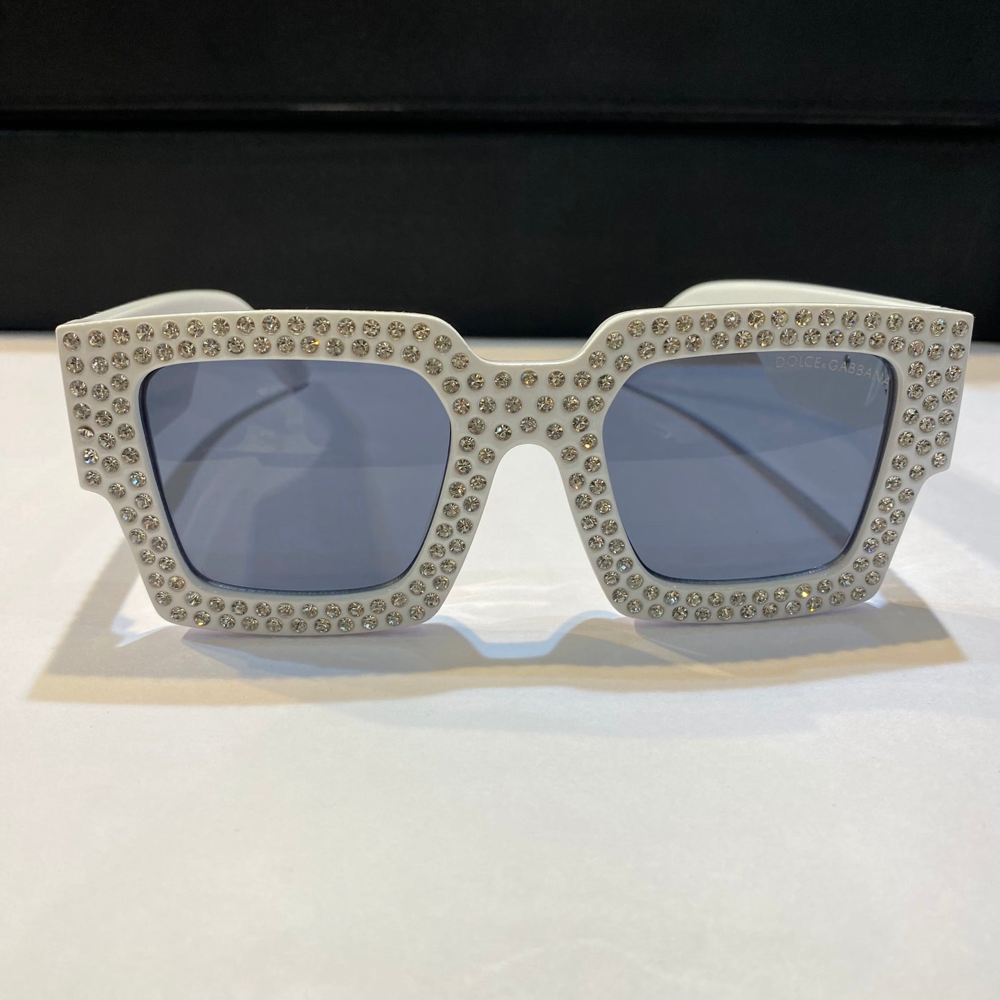 Lod White Stud Frame Black Shade Unisex Sunglass ZS98014 56 16 141