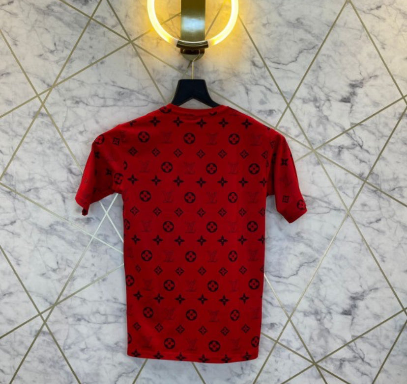 UOL Tshirt Red Colour UOL Print Black 1095
