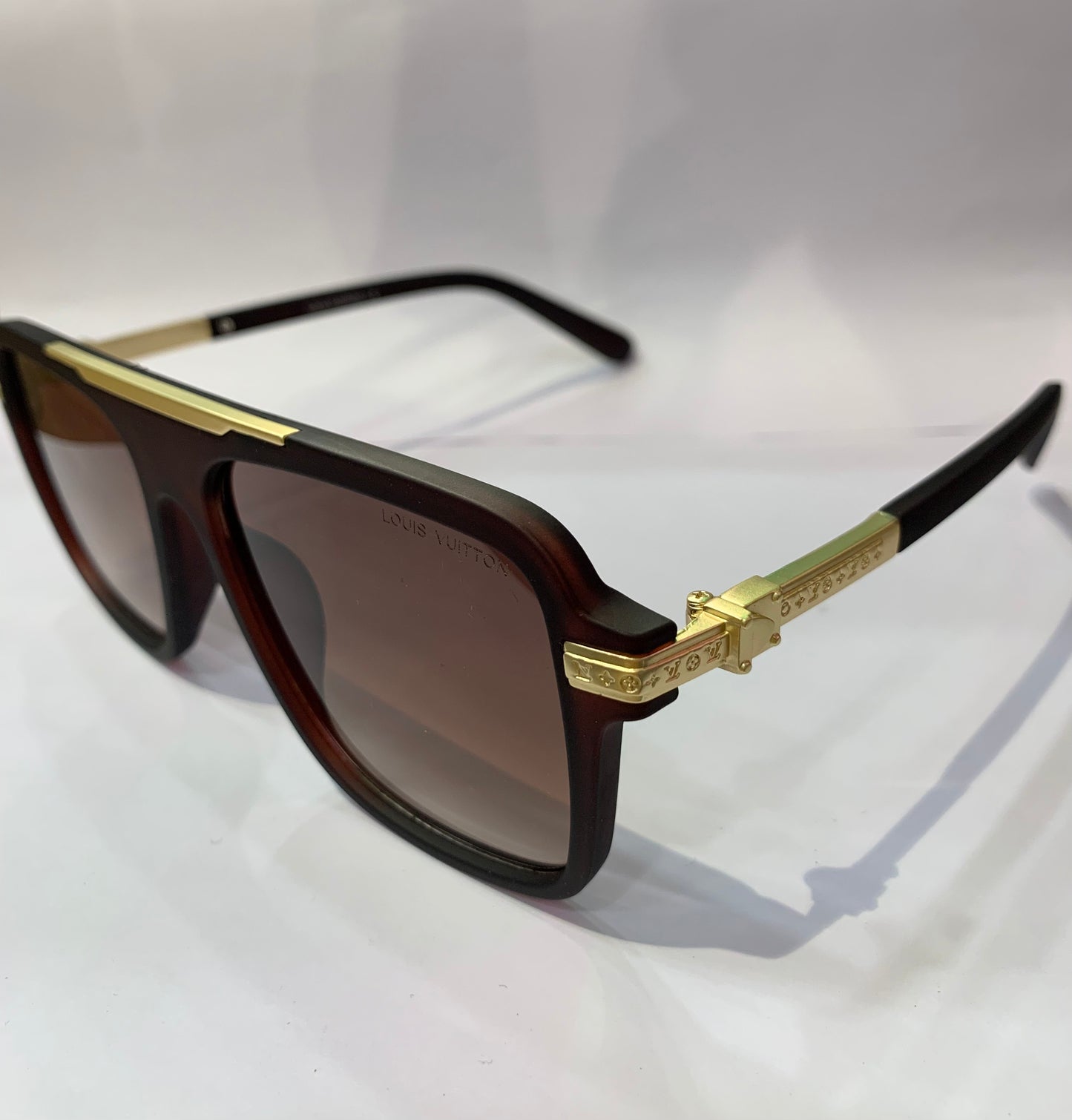 UOL Matte Brown Frame Brown Shade Premium Quality Sunglass Z1167 56 18 140