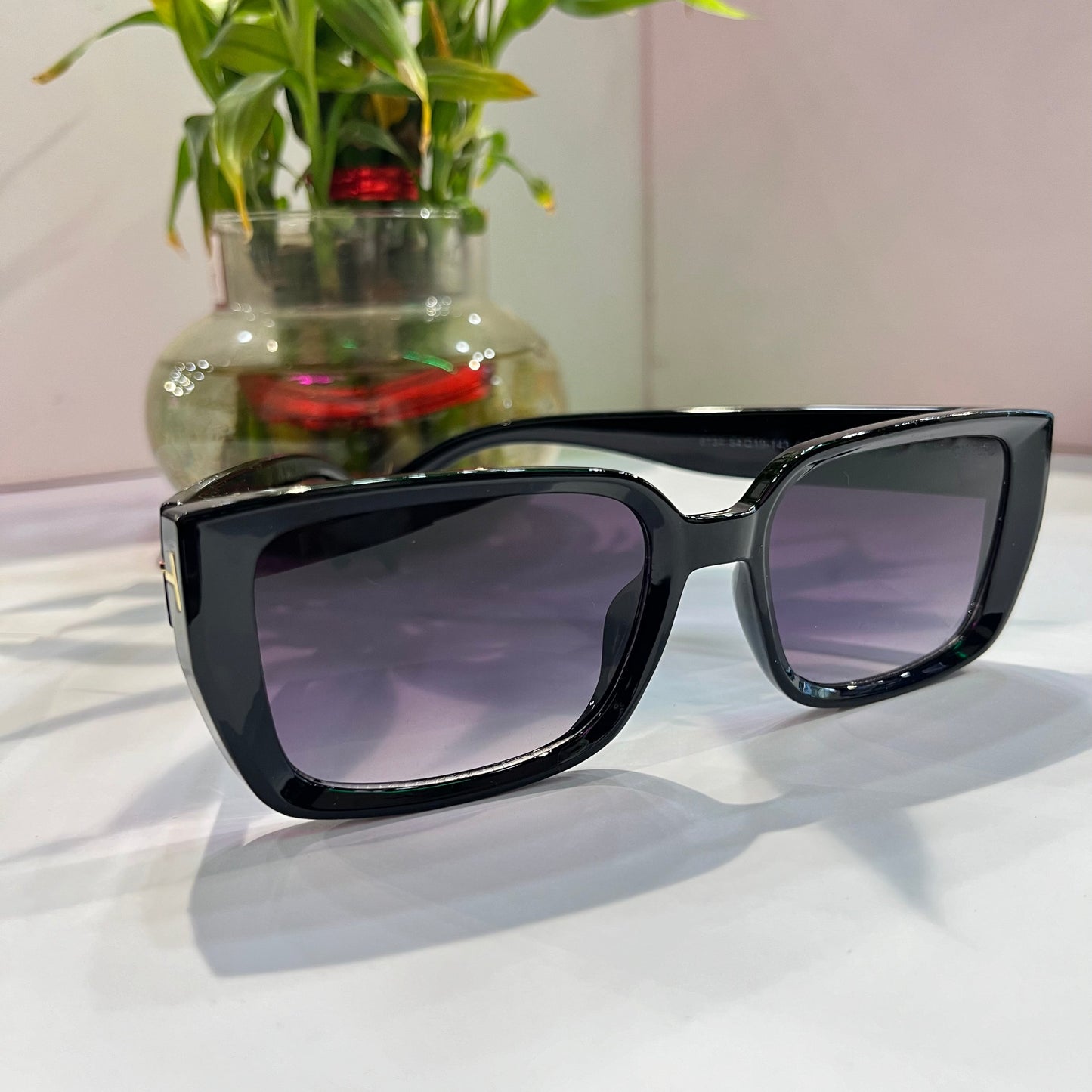 Mot Glossy Black Frame Black Shade Heavy Quality Sunglass 61345419143C1 
