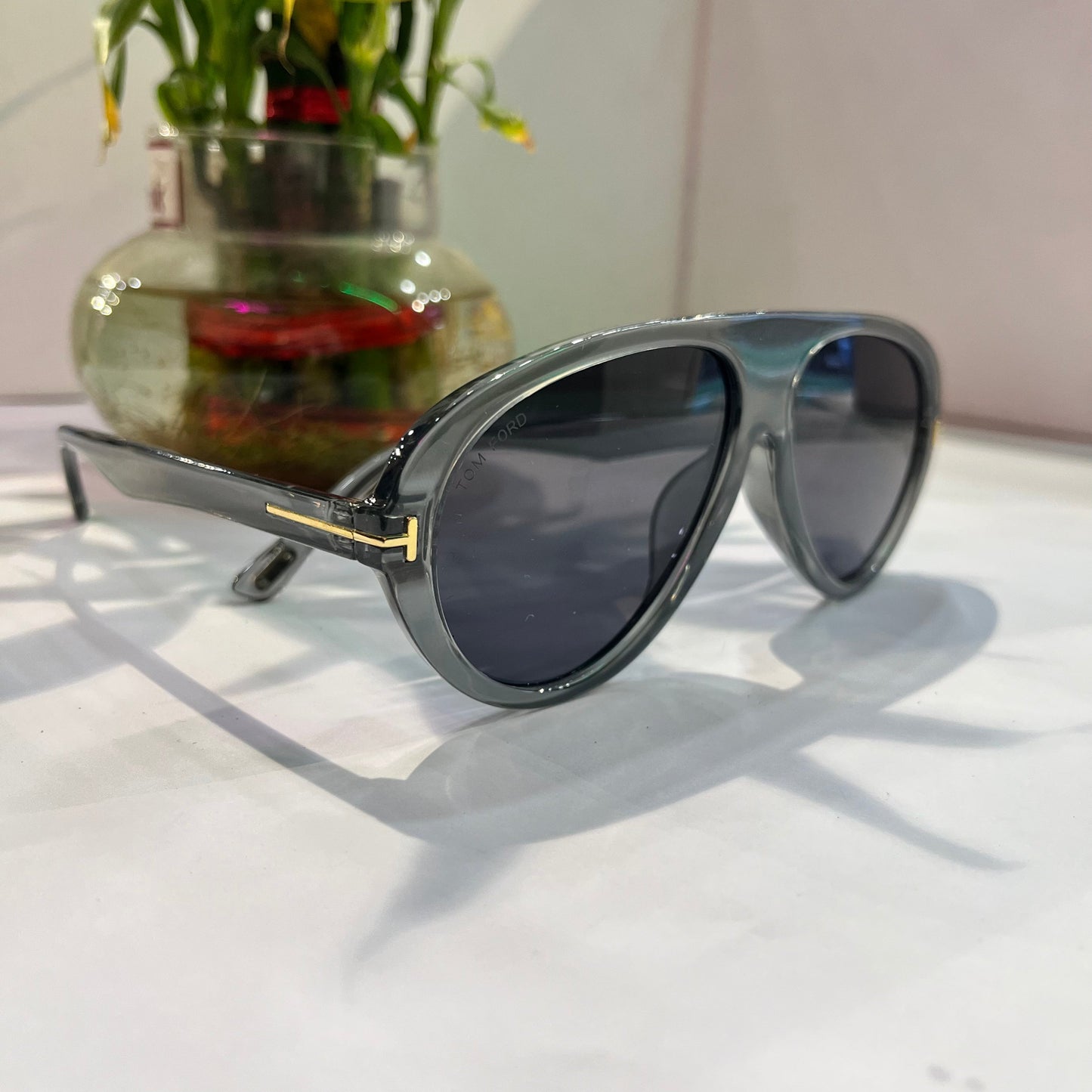 Mot Smoke Grey Frame Black Shade Heavy Quality Sunglass 60266015140