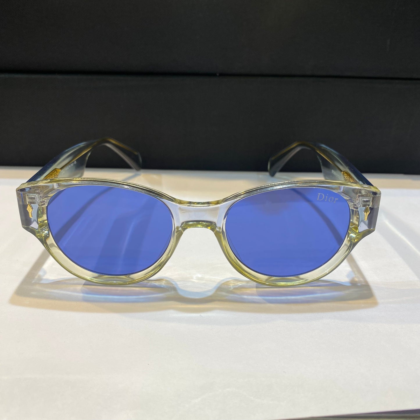 Oid Transparent Frame Blue Shade Unisex Sunglass 97008 51 20 148 C7