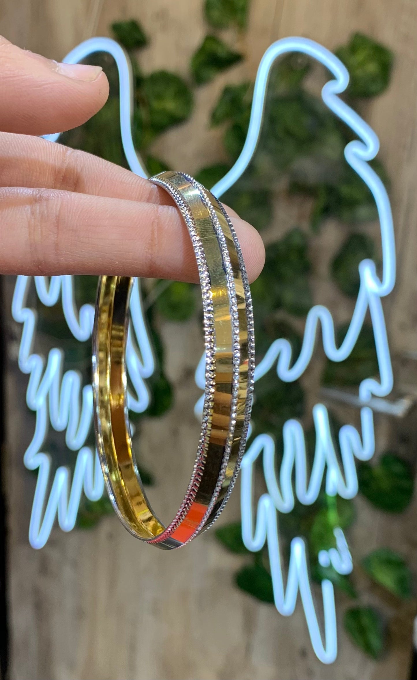 Designer Gold Silver Premium Quality Unisex kada 820005