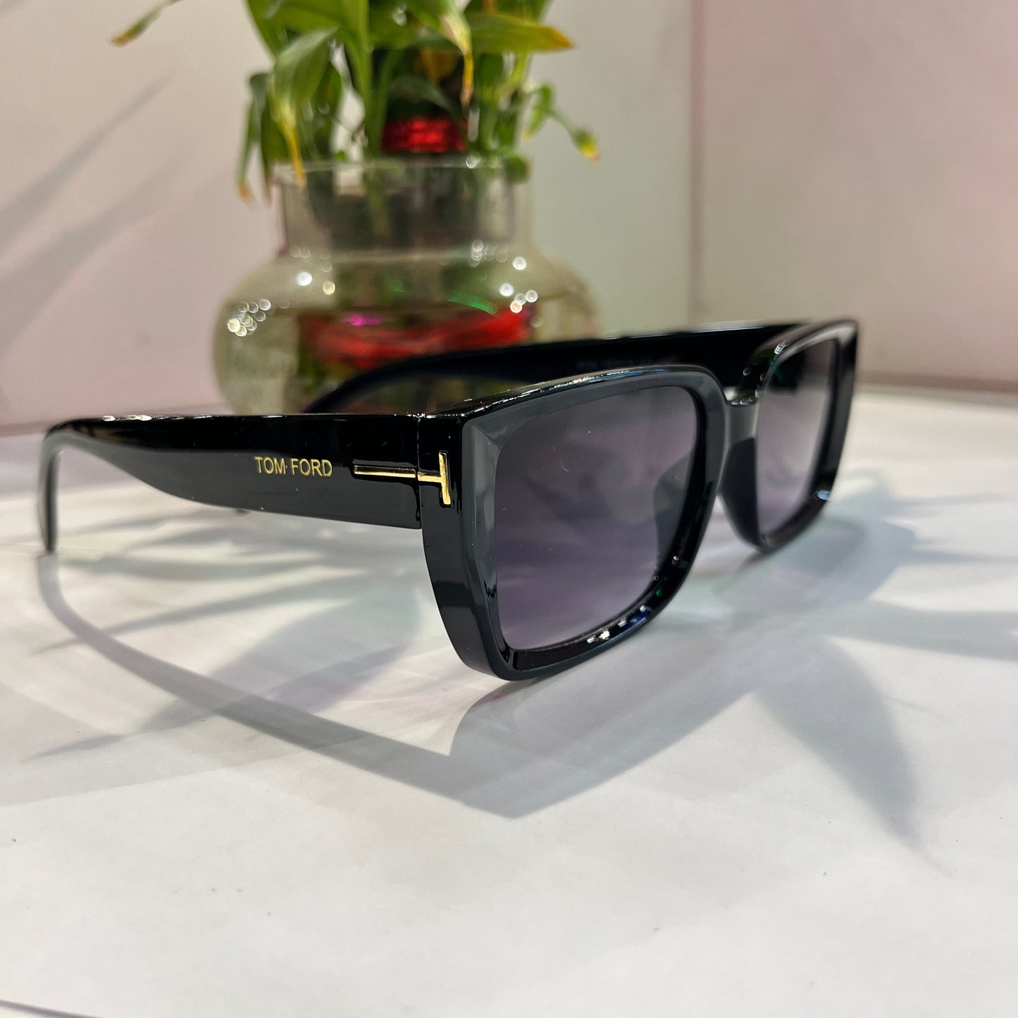 Mot Glossy Black Frame Black Shade Heavy Quality Sunglass 61345419143C1 