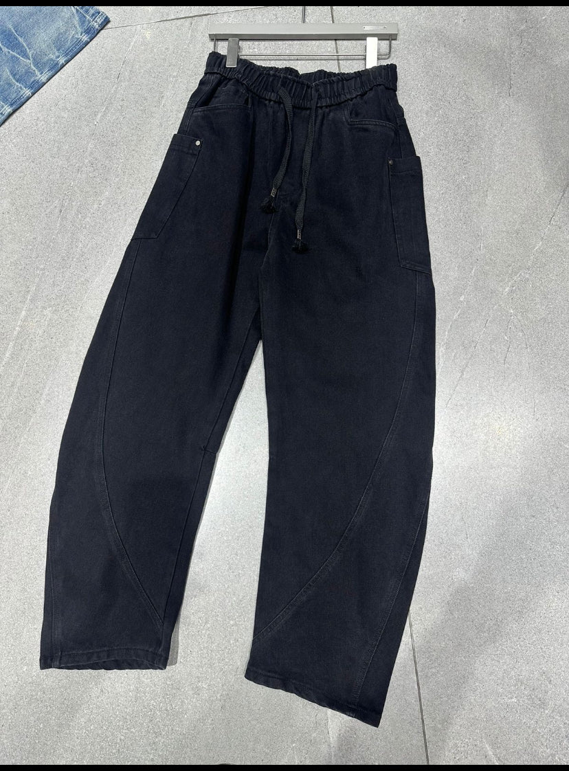 Korean style Black Colour jeans With 4 Pocket Pants Straight Fit 97507