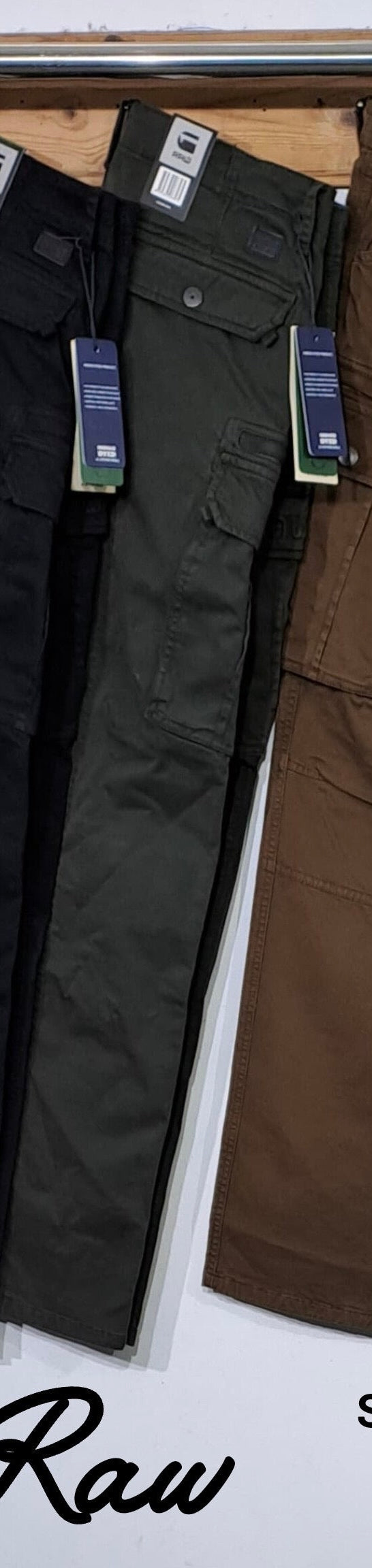 WAR RAW G Star Dark Green Colour 6 Pocket Premium Quality Straight Fit Men’s Cargo KFN5531