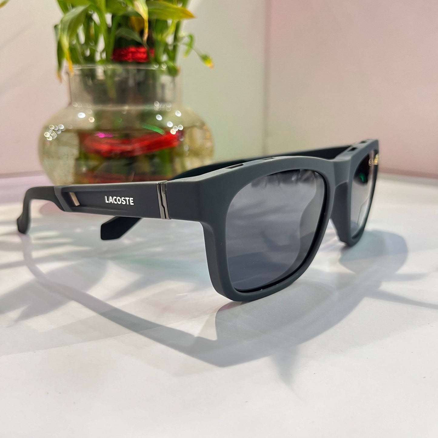 Cal Matte Dark Grey Frame Black Shade Heavy Quality Sunglass P50285618140  