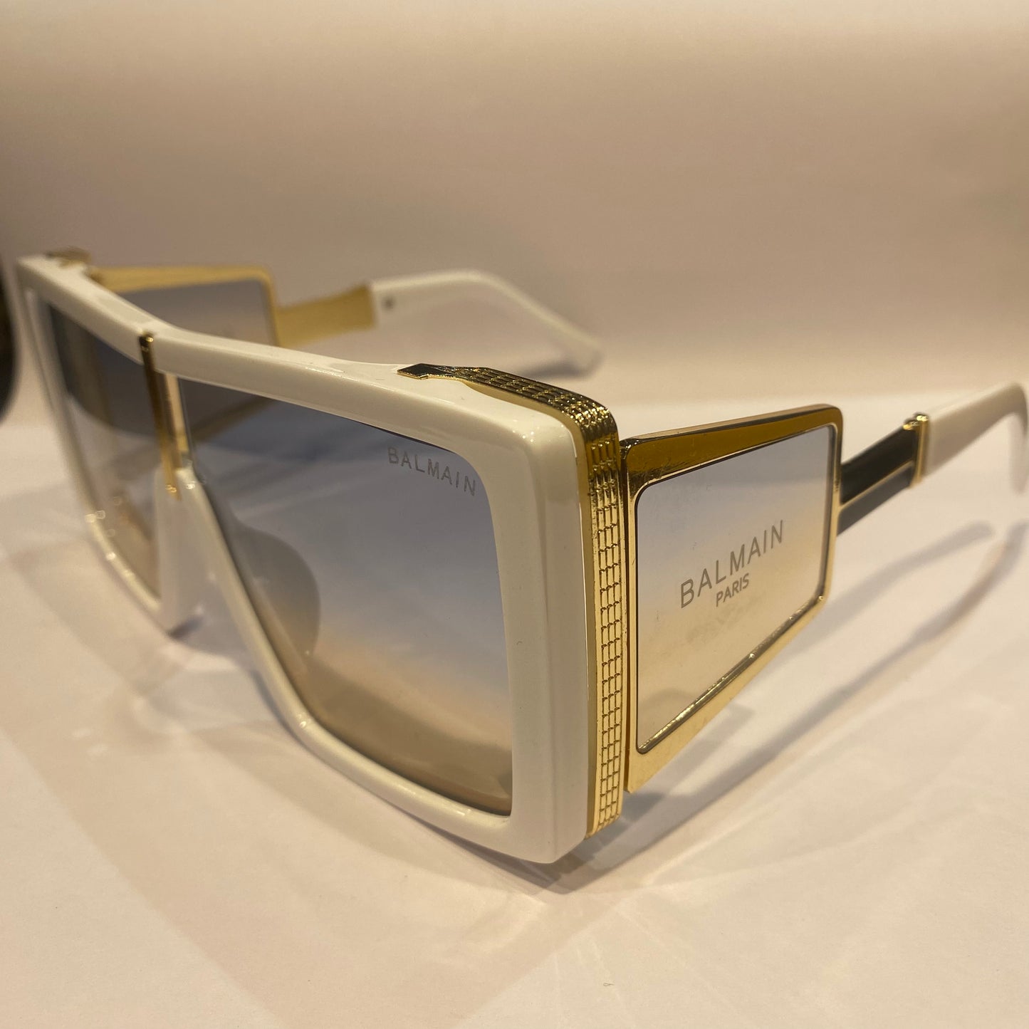 LAB White Gold Frame Multi Trancy Shade Unisex Sunglasses BPS 107F