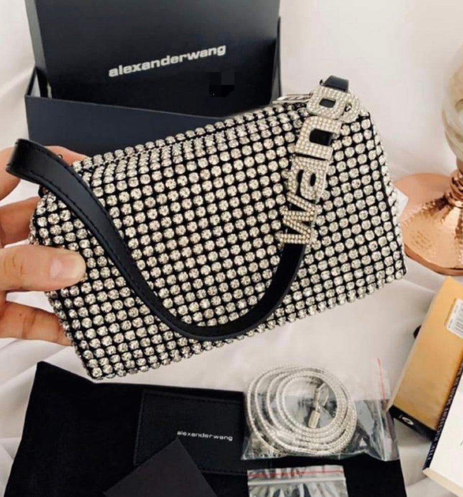ALEXANDER WANG Black Colour Diamond Studded 9713032
