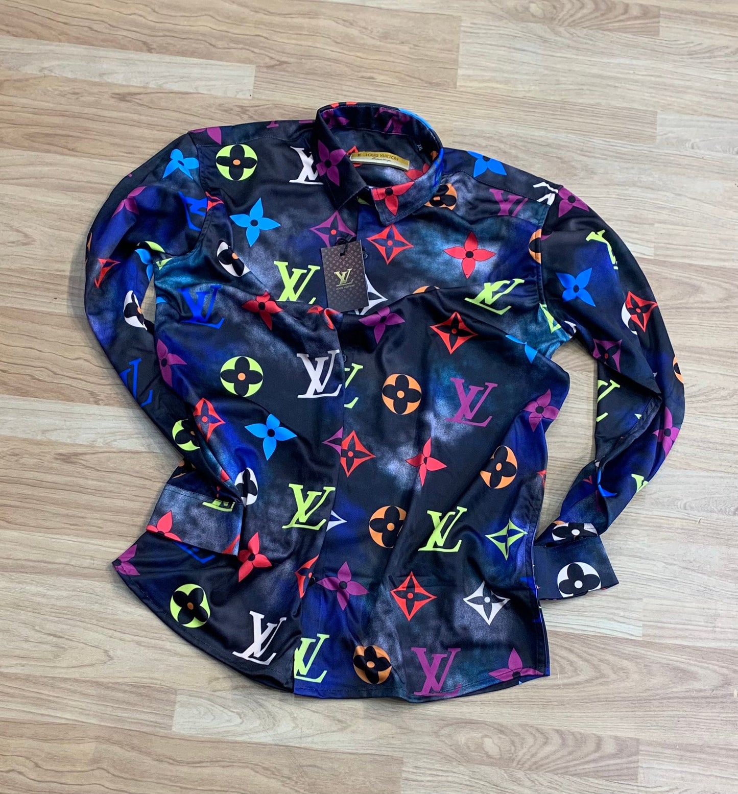 VL UOL Black Colour with VL Print Premium Quality Printed Shirt 95103