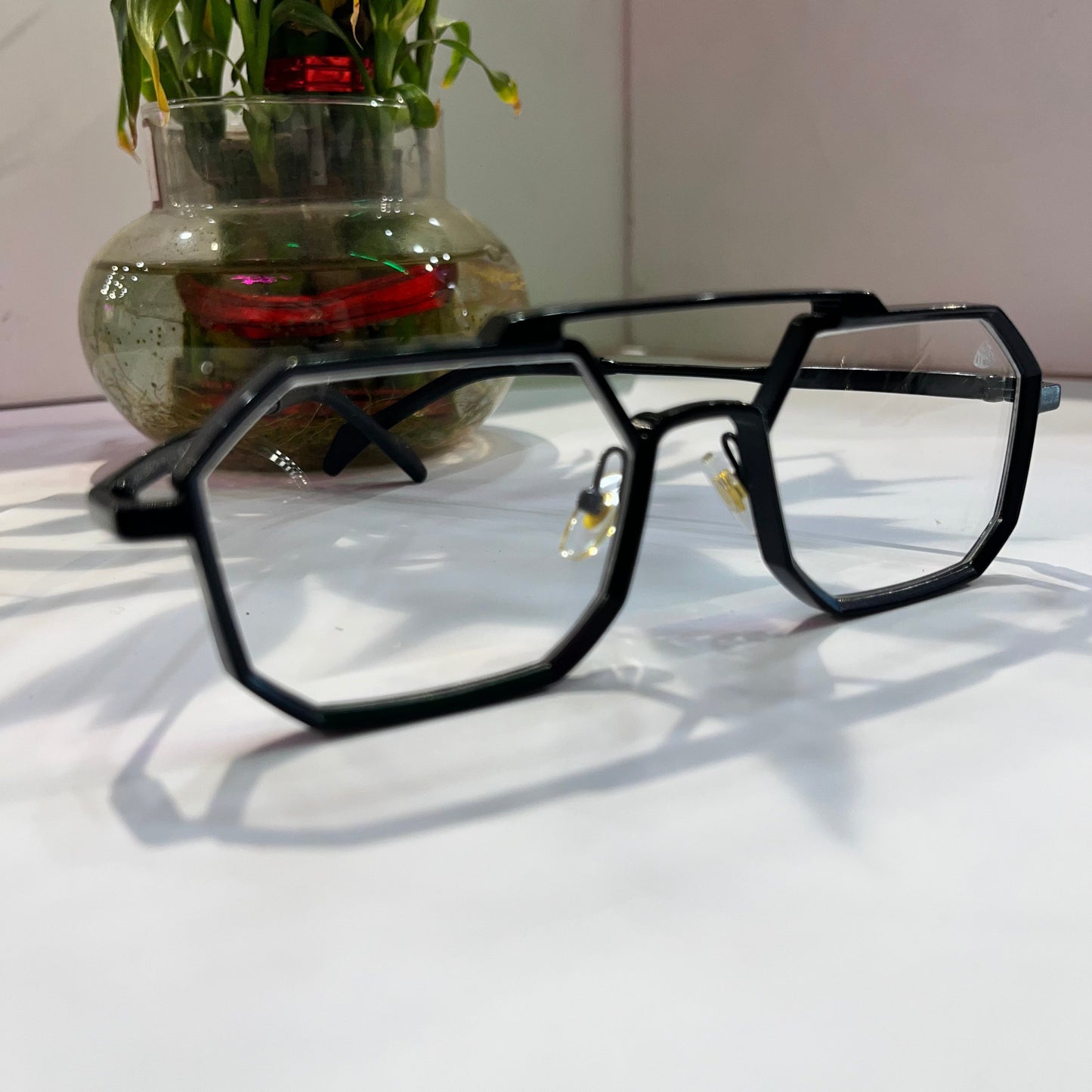 Yam Black Frame Transparent Shade Heavy Quality Sunglass SUN002  