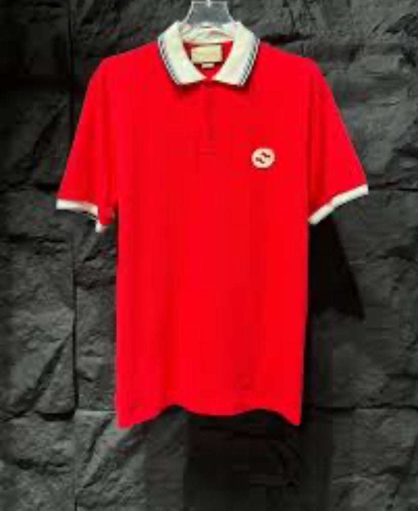 CUG Red Colour Print Premium Quality collar Tshirt 80831