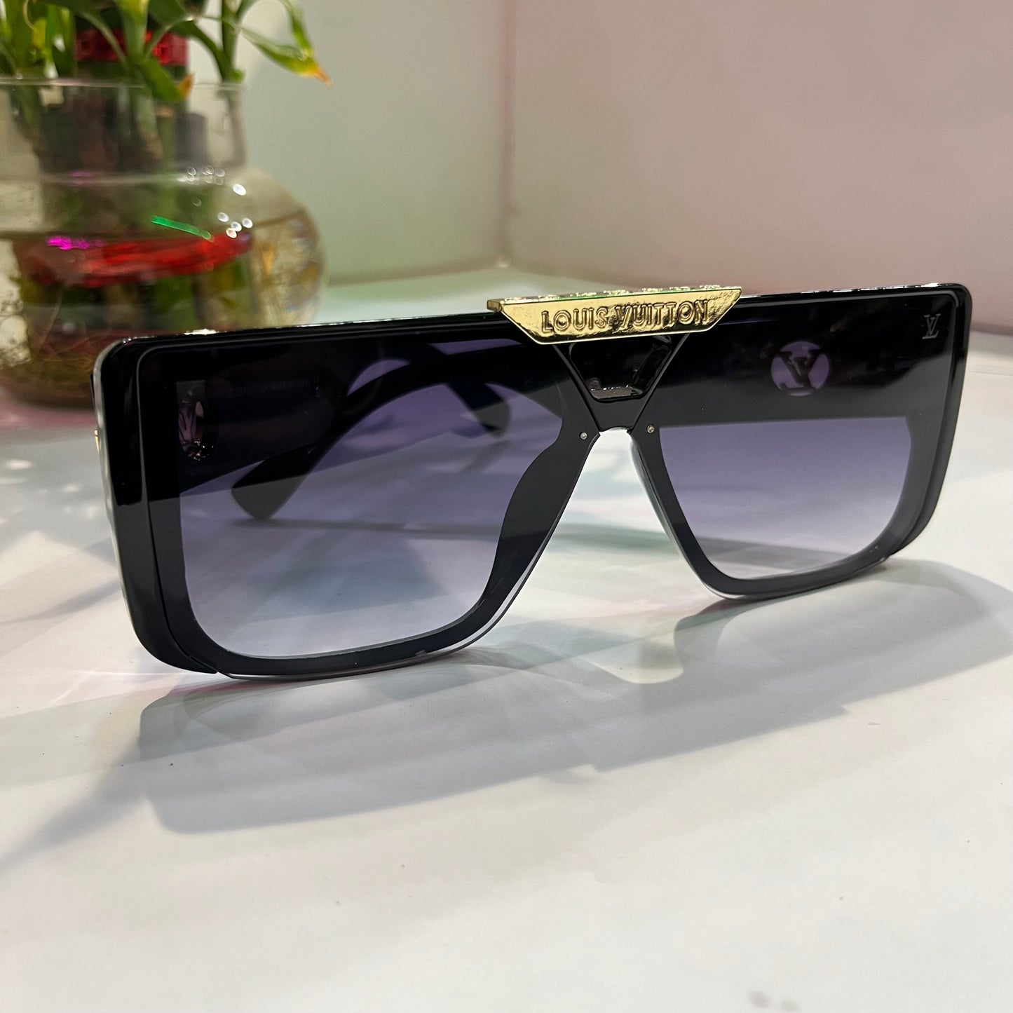 Uol Black Frame Black Shade Heavy Quality Sunglass 211045422137