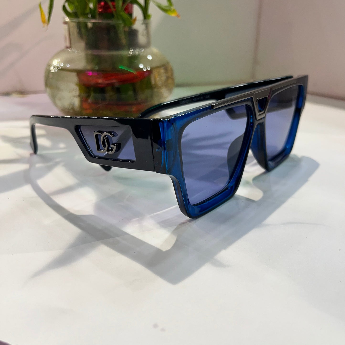 Lod Dark Blue Frame Blue Shade Heavy Quality Sunglass DG50115915145