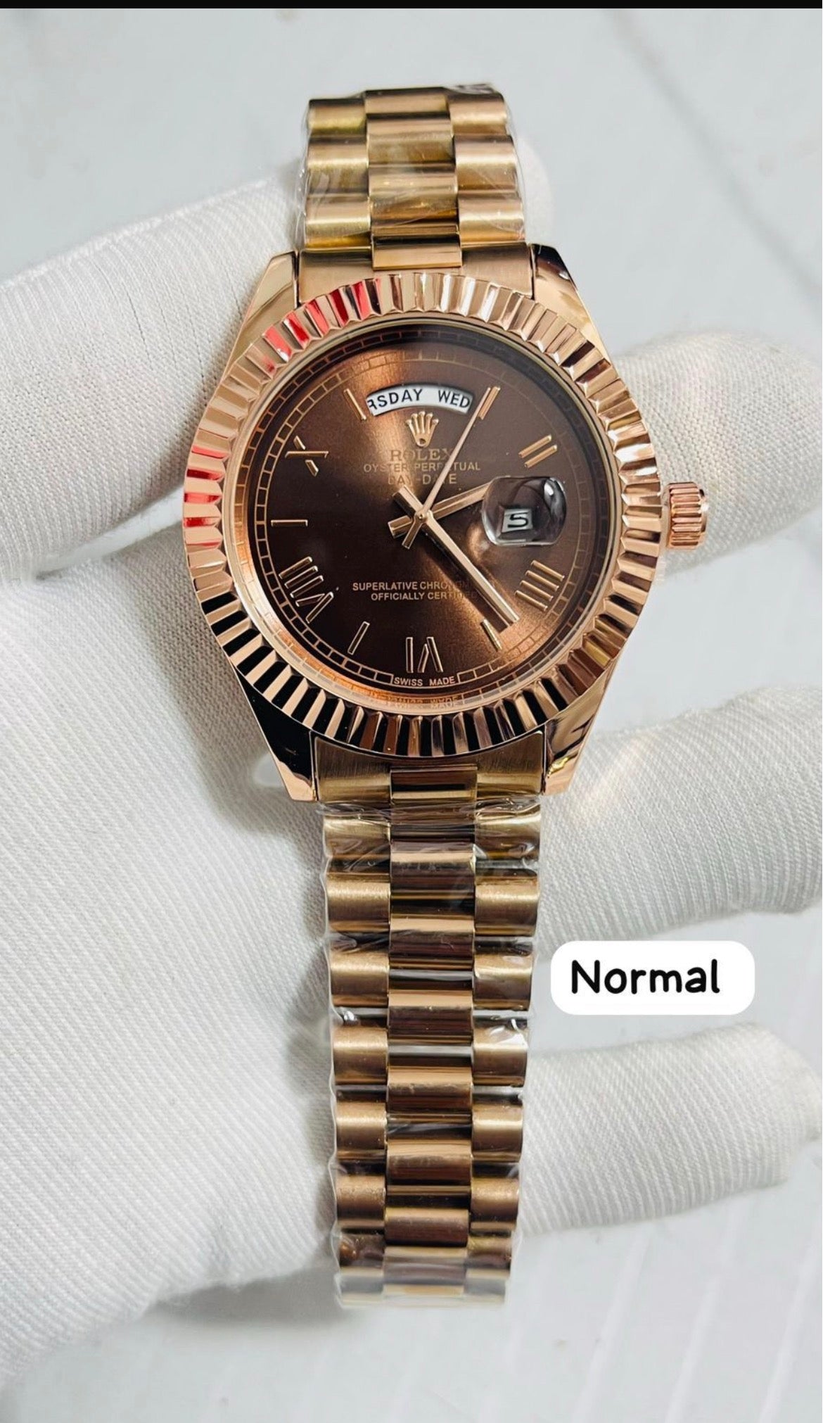 Lor Copper Chain Brown Dial Men’s Watch 990239